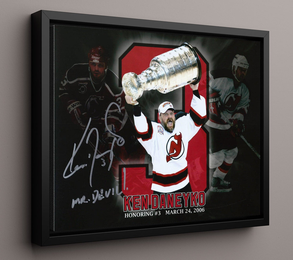 Ken Daneyko - New Jersey Hockey Stanley Cup Celebration Hockey Wall Art - hockey wall art print