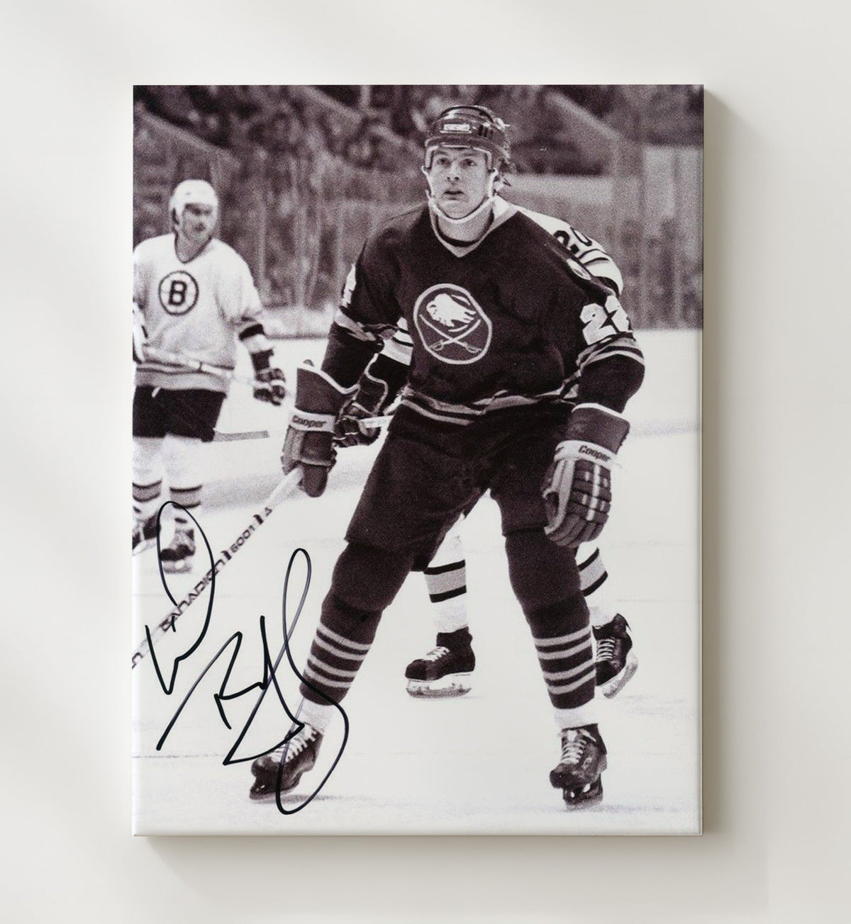 Lindy Ruff - Buffalo Hockey Skating Portrait Hockey Wall Art - hockey wall art print