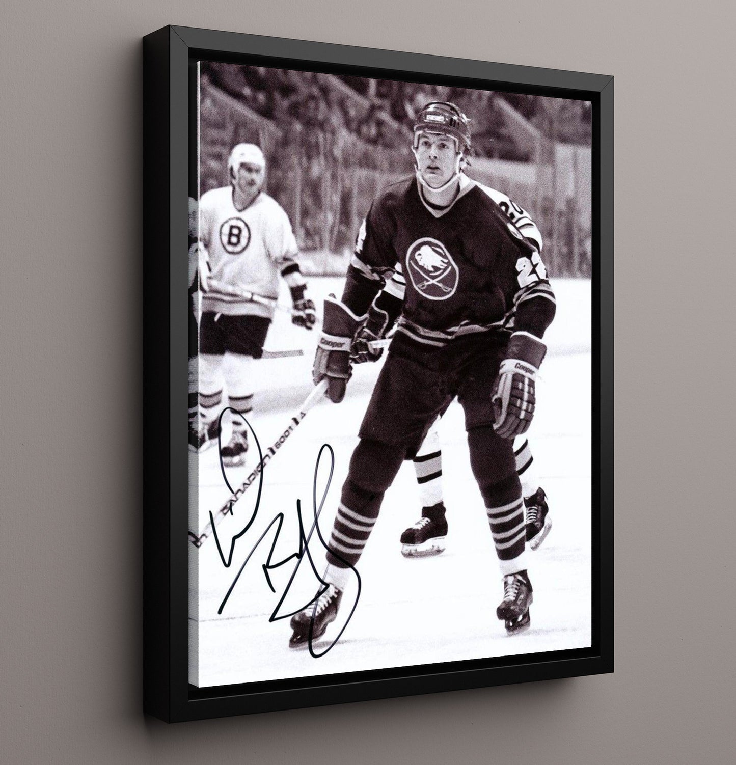 Lindy Ruff - Buffalo Hockey Skating Portrait Hockey Wall Art - hockey wall art print