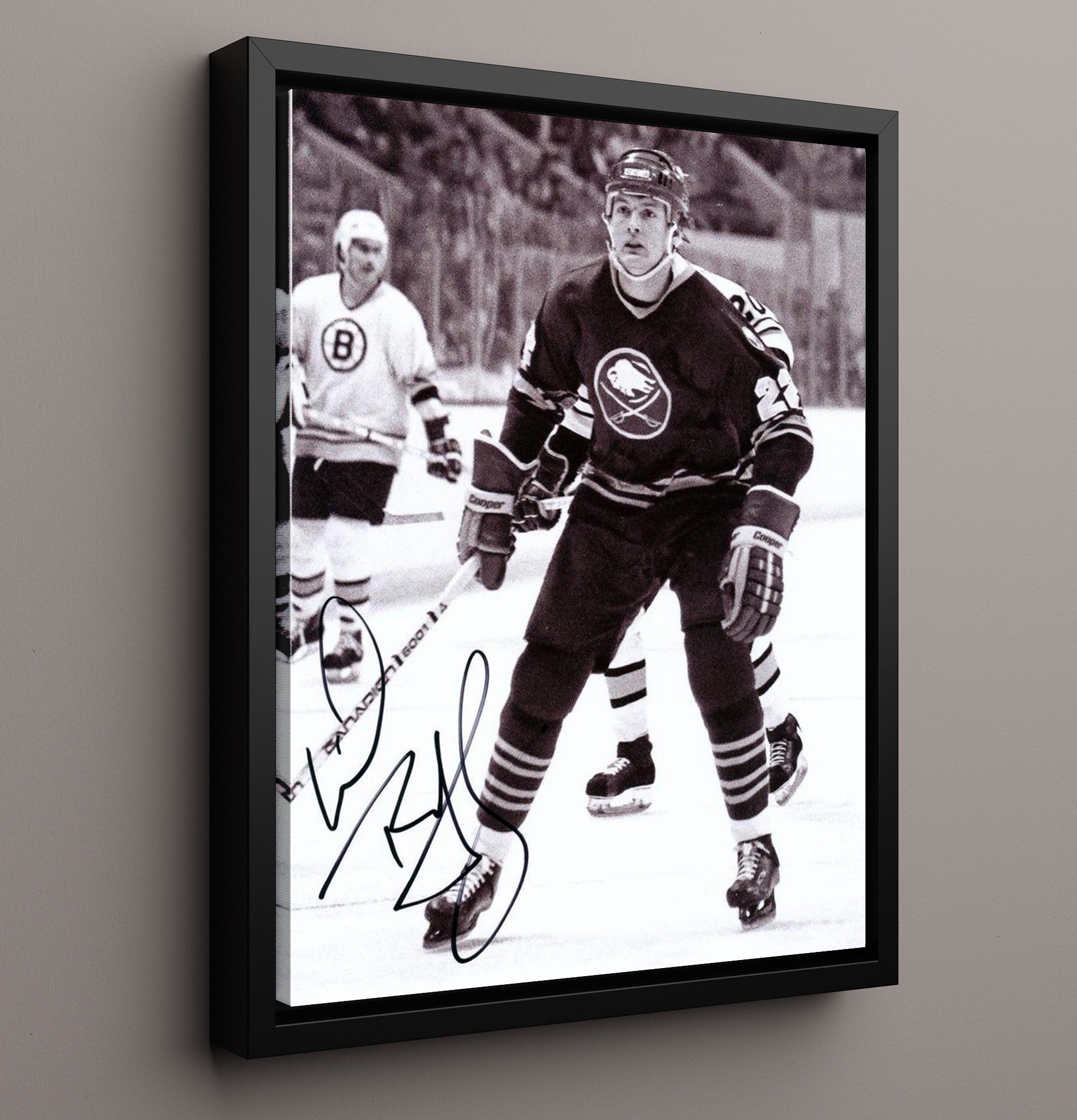 Lindy Ruff - Buffalo Hockey Skating Portrait Hockey Wall Art - hockey wall art print