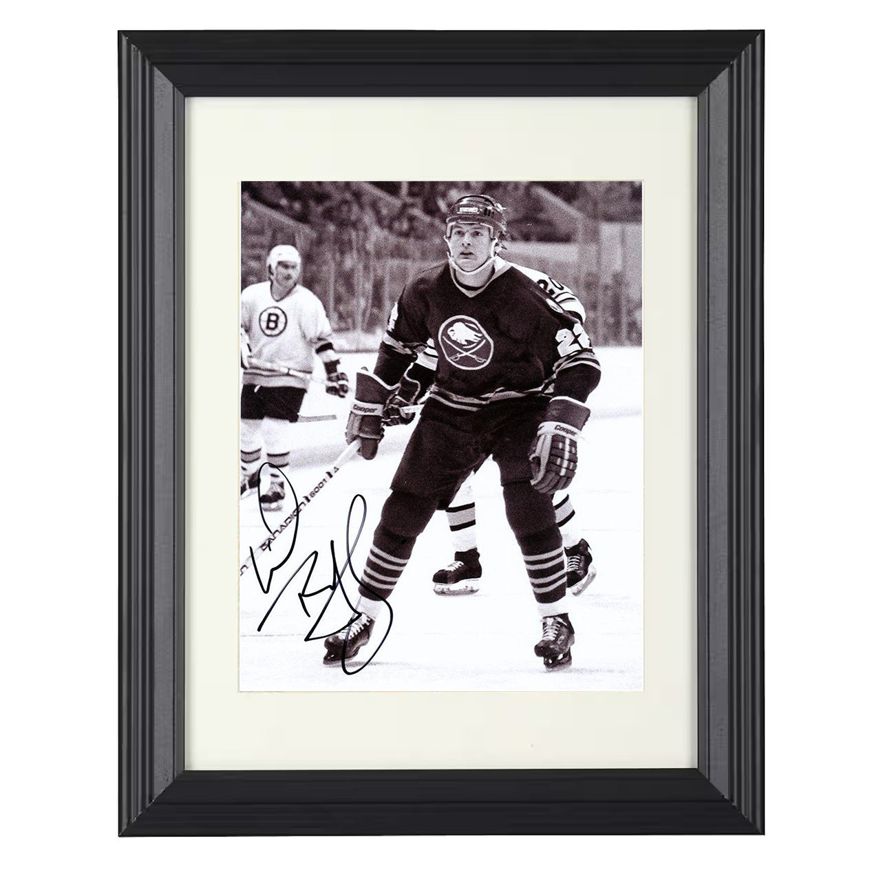 Lindy Ruff – Buffalo Skating Image 8x10 matted black framed hockey wall art