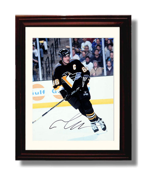 Mario Lemieux - Pittsburgh Hockey Captain Number 66 Spotlight Hockey Wall Art - hockey wall art print