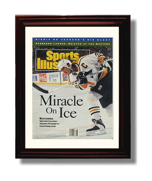 Mario Lemieux - Pittsburgh Hockey Miracle on Ice Return 1993 Si Cover Hockey Wall Art - hockey wall art print