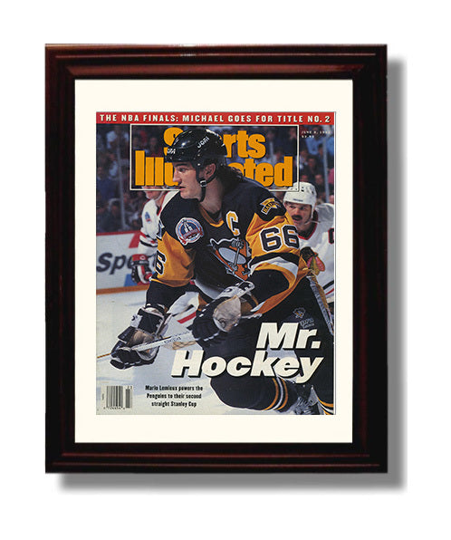 Mario Lemieux - Pittsburgh Hockey Stanley Cup Finals Skating 1992 Si Cover Hockey Wall Art - hockey wall art print