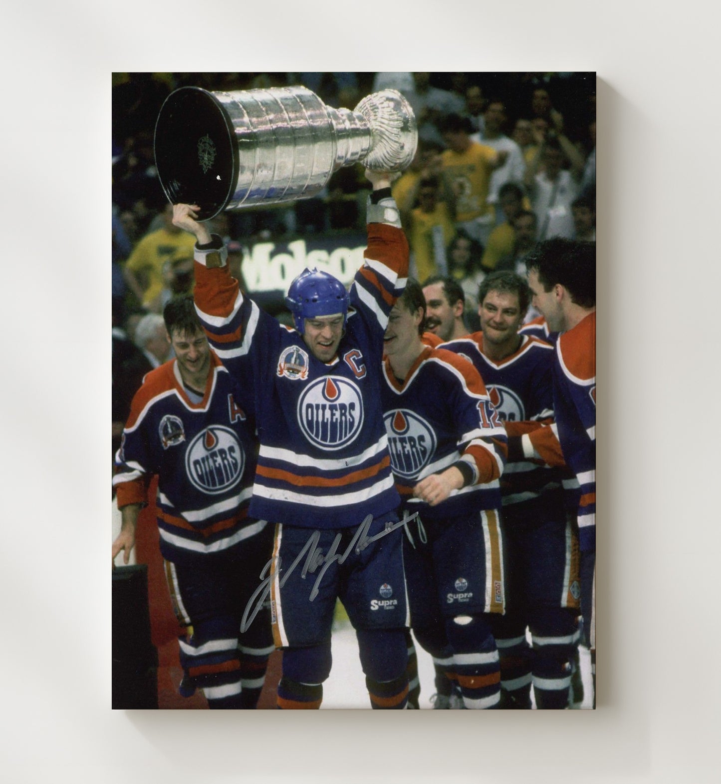 Mark Messier - Edmonton Hockey Stanley Cup Champion Lift Hockey Wall Art - hockey wall art print