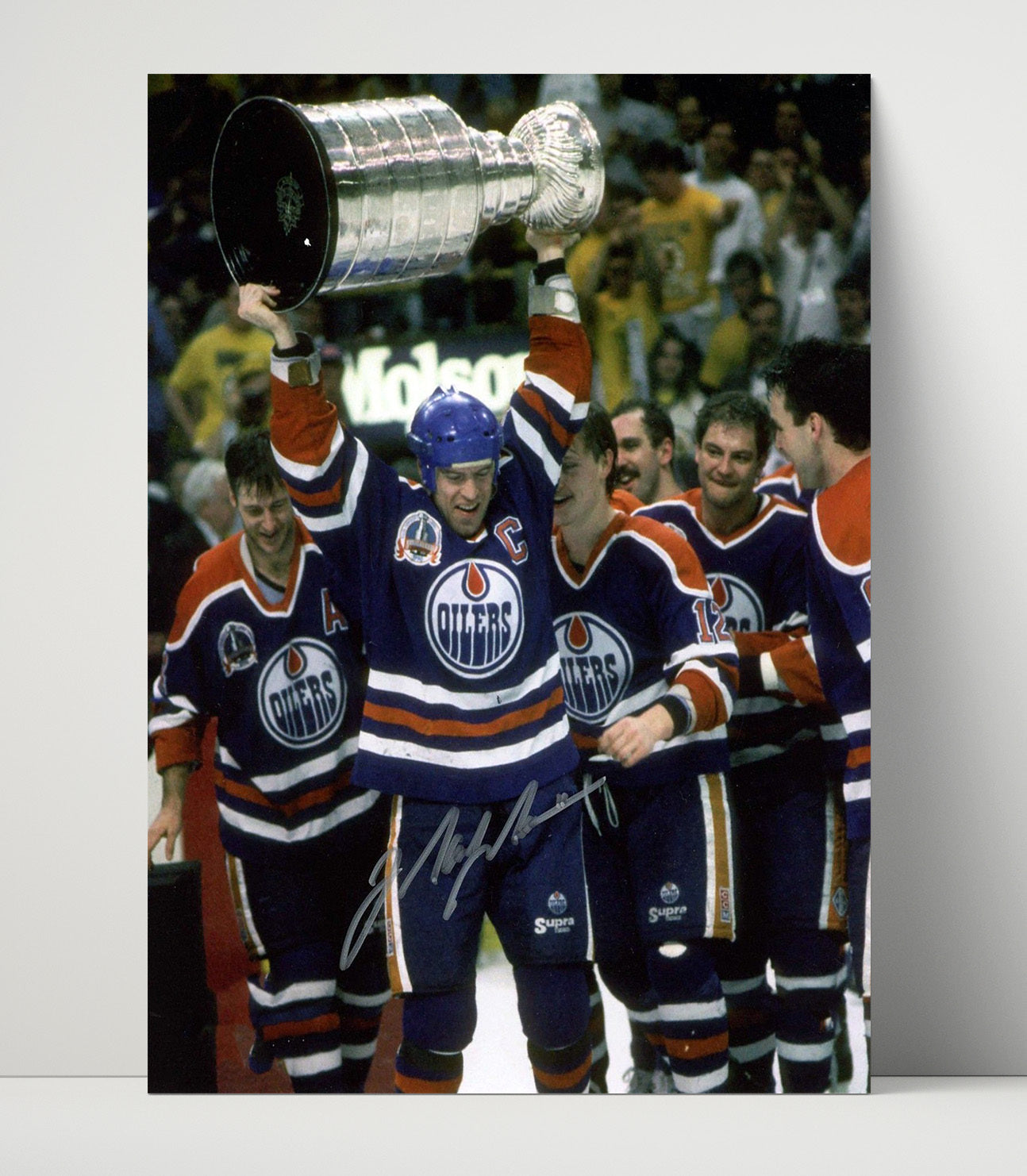 Mark Messier - Edmonton Hockey Stanley Cup Champion Lift Hockey Wall Art - hockey wall art print