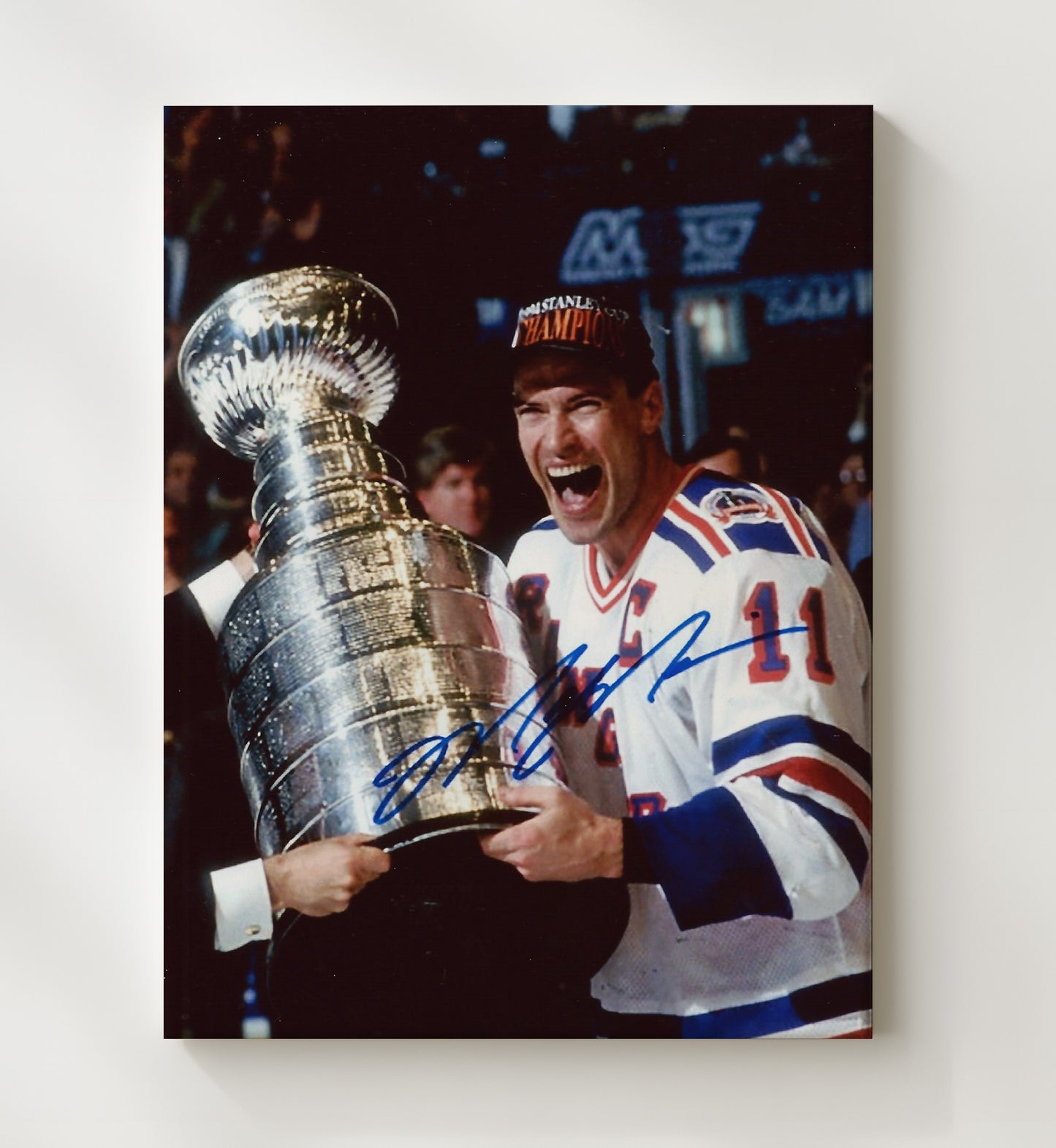 Mark Messier - New York Hockey 1994 Stanley Cup Guarantee Celebration Hockey Wall Art - hockey wall art print