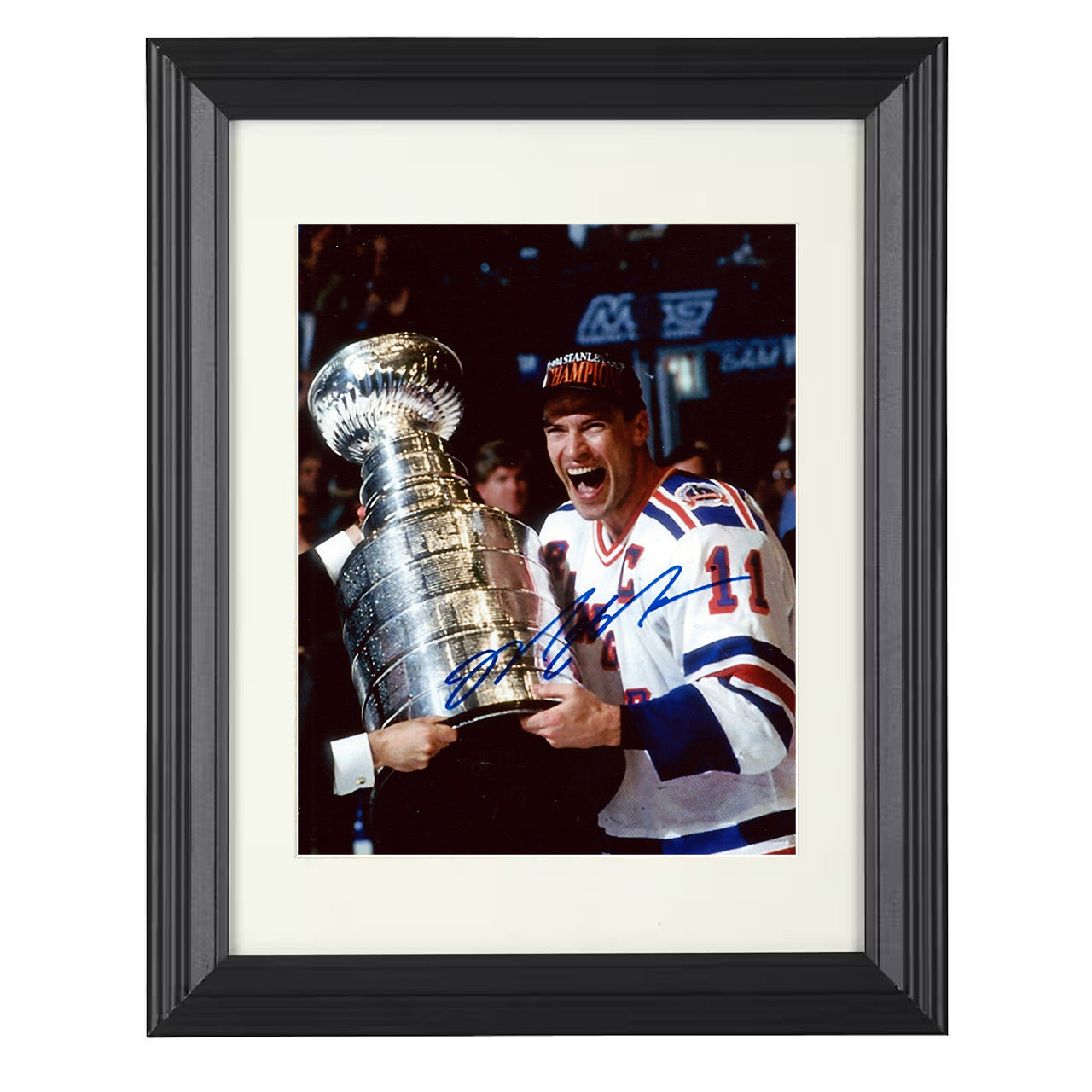 Mark Messier – New York 1994 Stanley Cup Guarantee 8x10 matted black framed hockey wall art