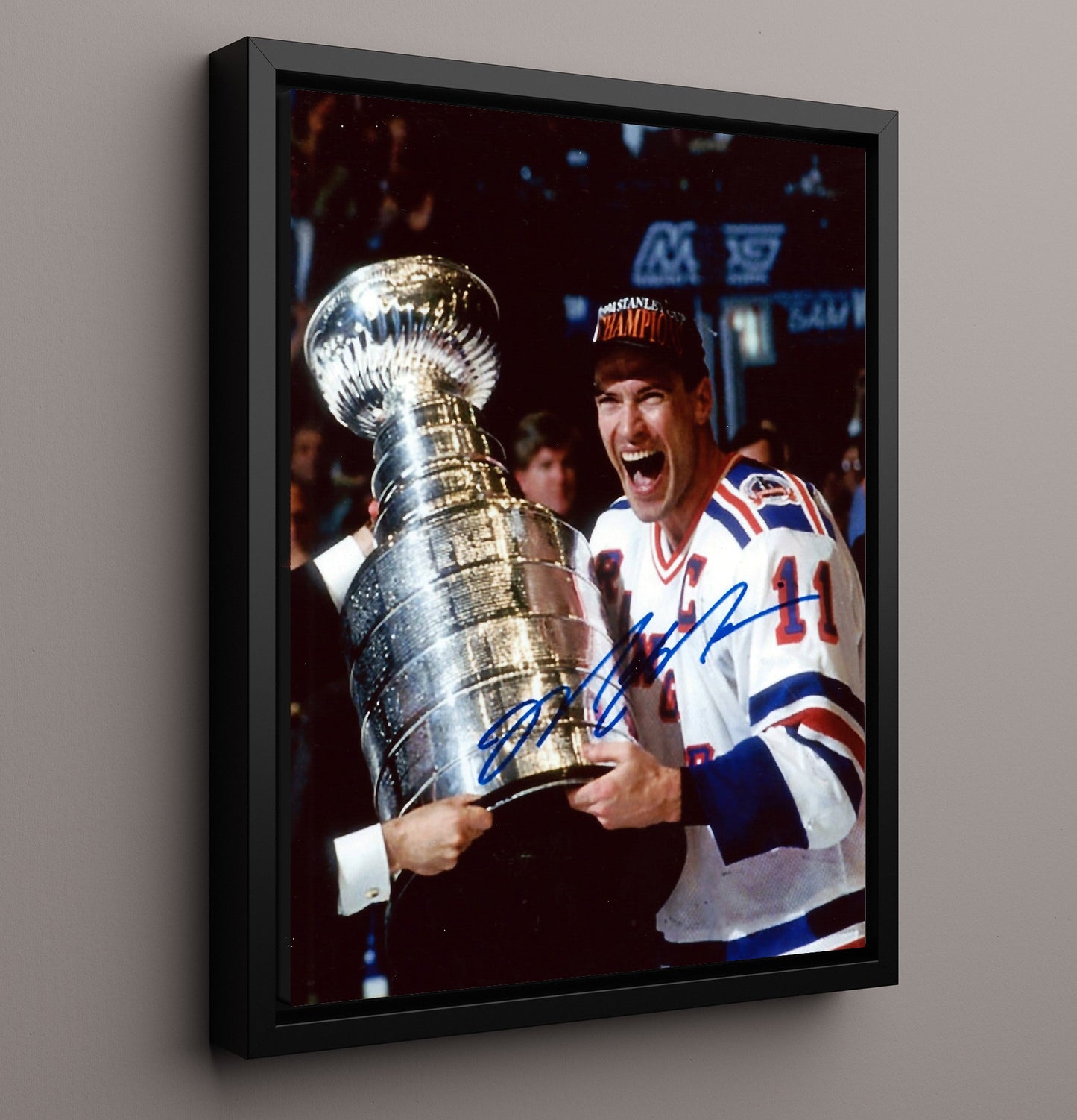 Mark Messier - New York Hockey 1994 Stanley Cup Guarantee Celebration Hockey Wall Art - hockey wall art print