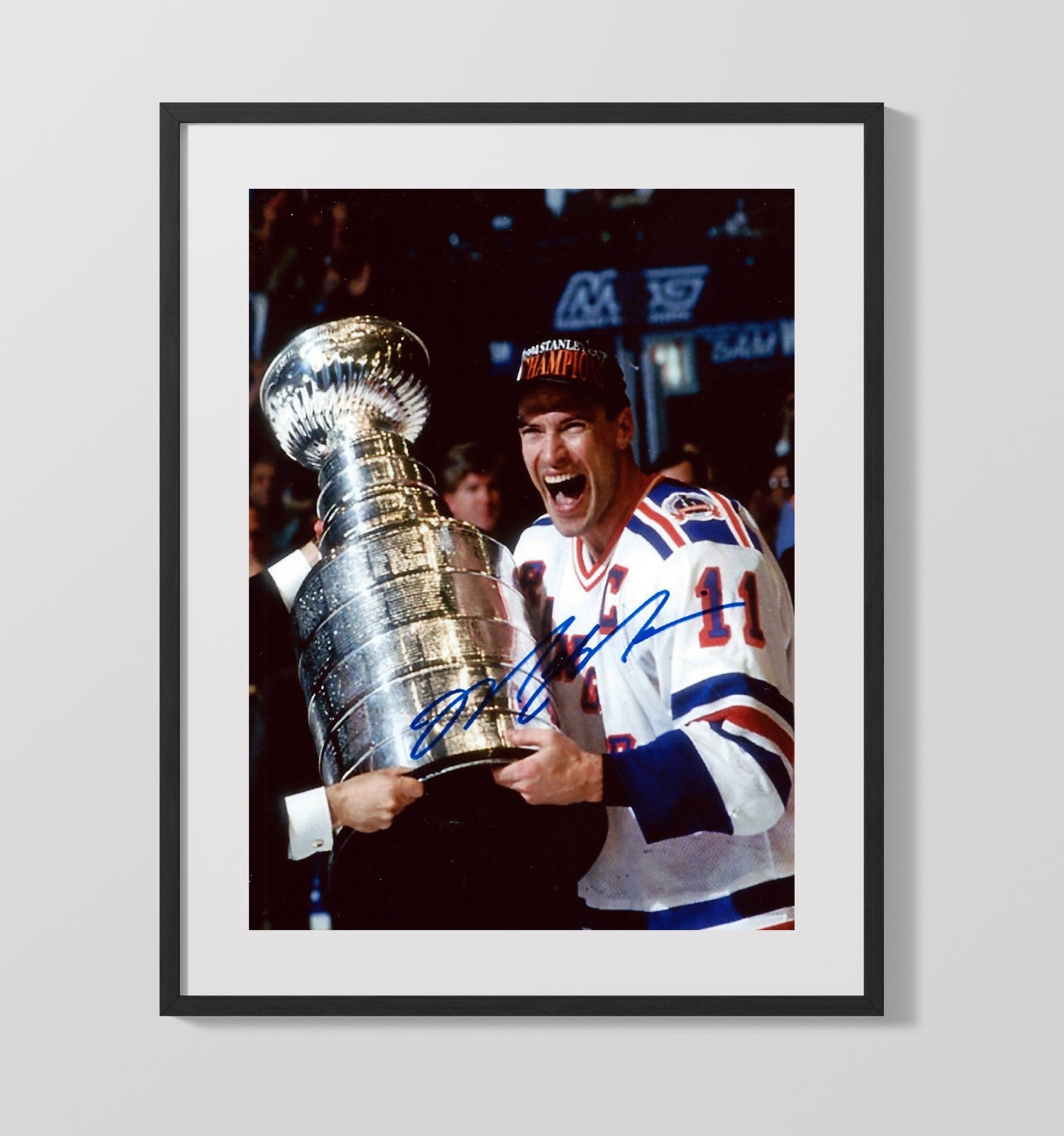 Mark Messier - New York Hockey 1994 Stanley Cup Guarantee Celebration Hockey Wall Art - hockey wall art print