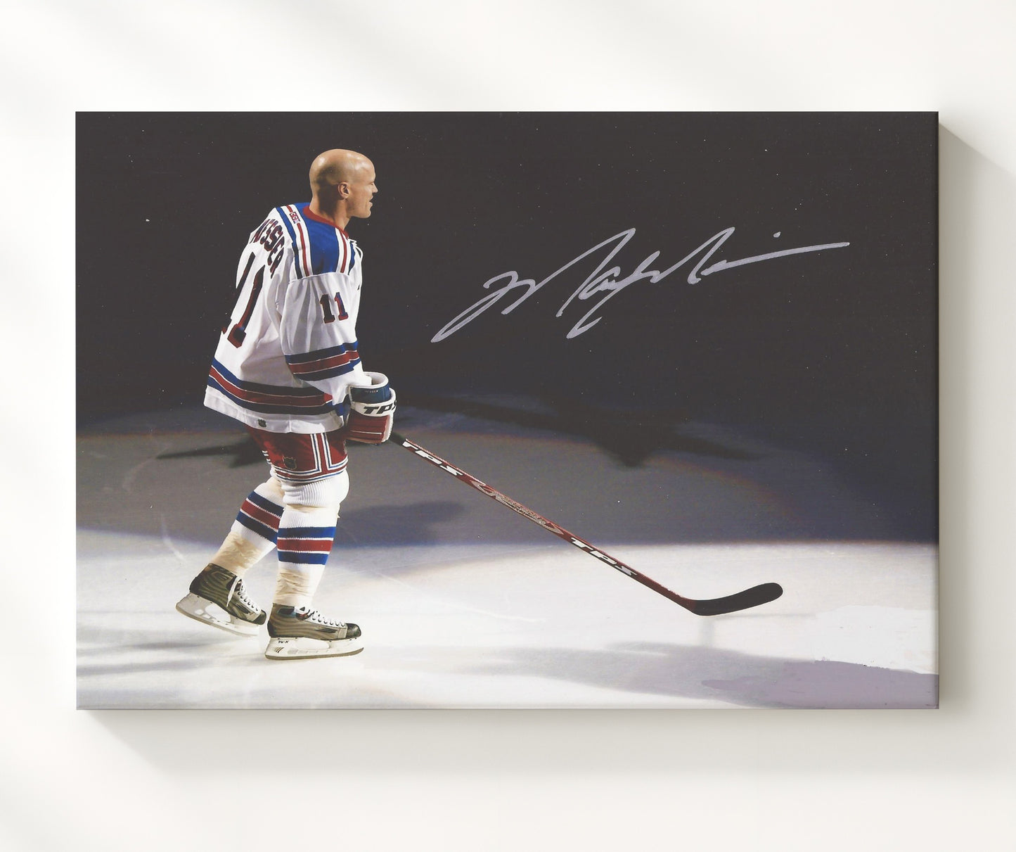 Mark Messier - New York Hockey Captain Portrait Hockey Wall Art - hockey wall art print