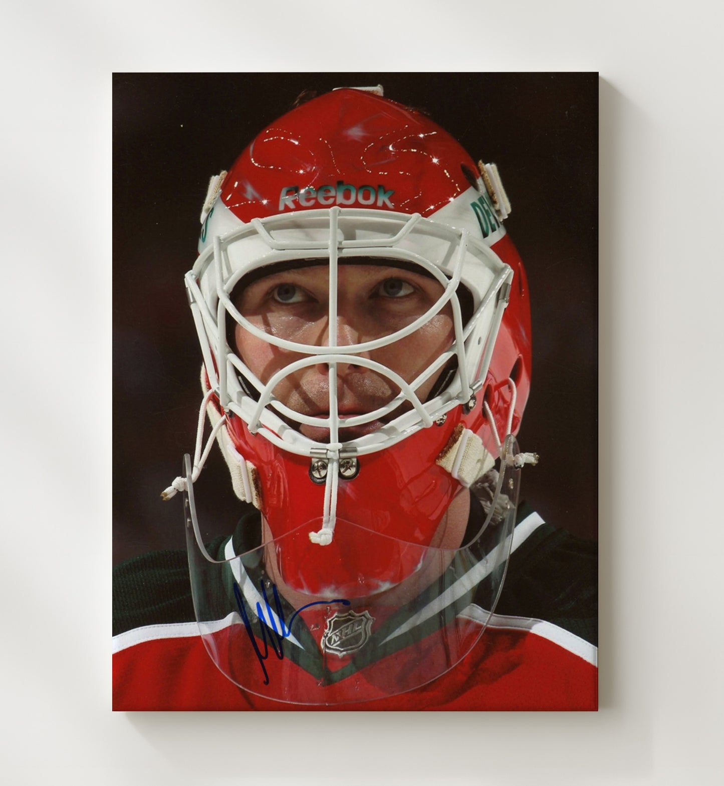 Martin Brodeur - New Jersey Hockey Goalie Helmet Close-Up Hockey Wall Art - hockey wall art print