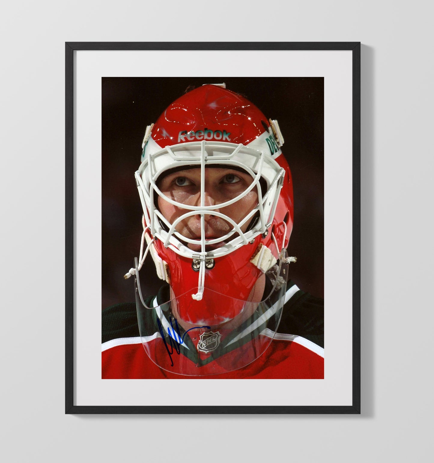 Martin Brodeur - New Jersey Hockey Goalie Helmet Close-Up Hockey Wall Art - hockey wall art print