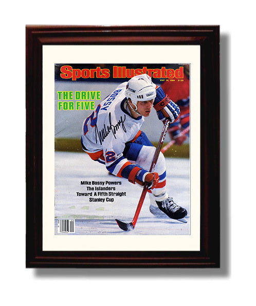 Mike Bossy - New York Hockey 1984 Si Cover Drive for Five Hockey Wall Art - hockey wall art print