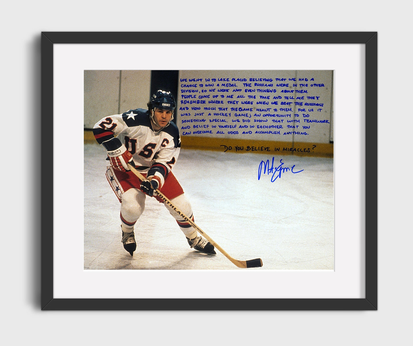 Mike Eruzione - USA Hockey Miracle on Ice Portrait 1980 Hockey Wall Art - hockey wall art print