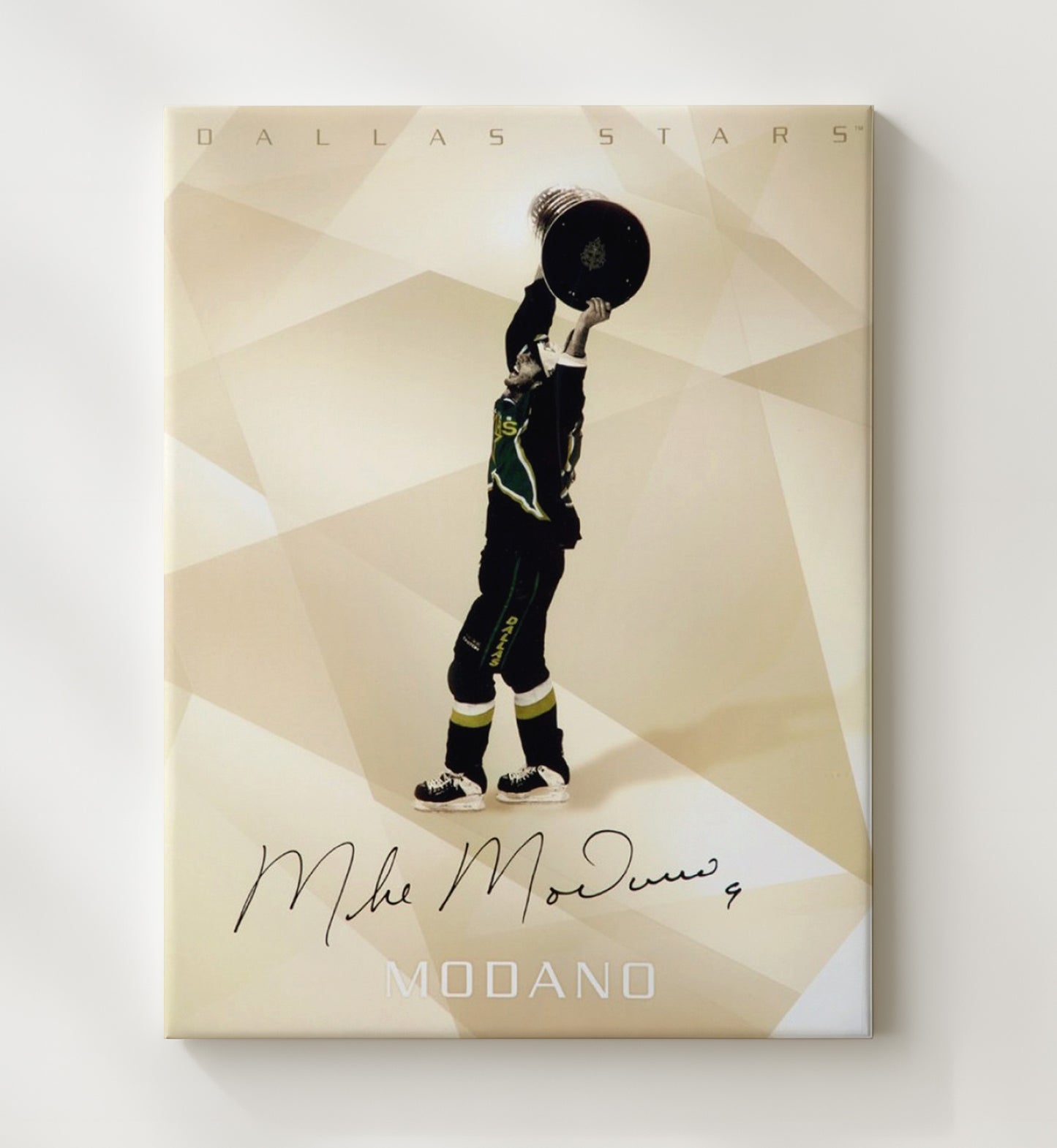 Mike Modano - Dallas Hockey 1999 Stanley Cup Champion Tribute Hockey Wall Art - hockey wall art print
