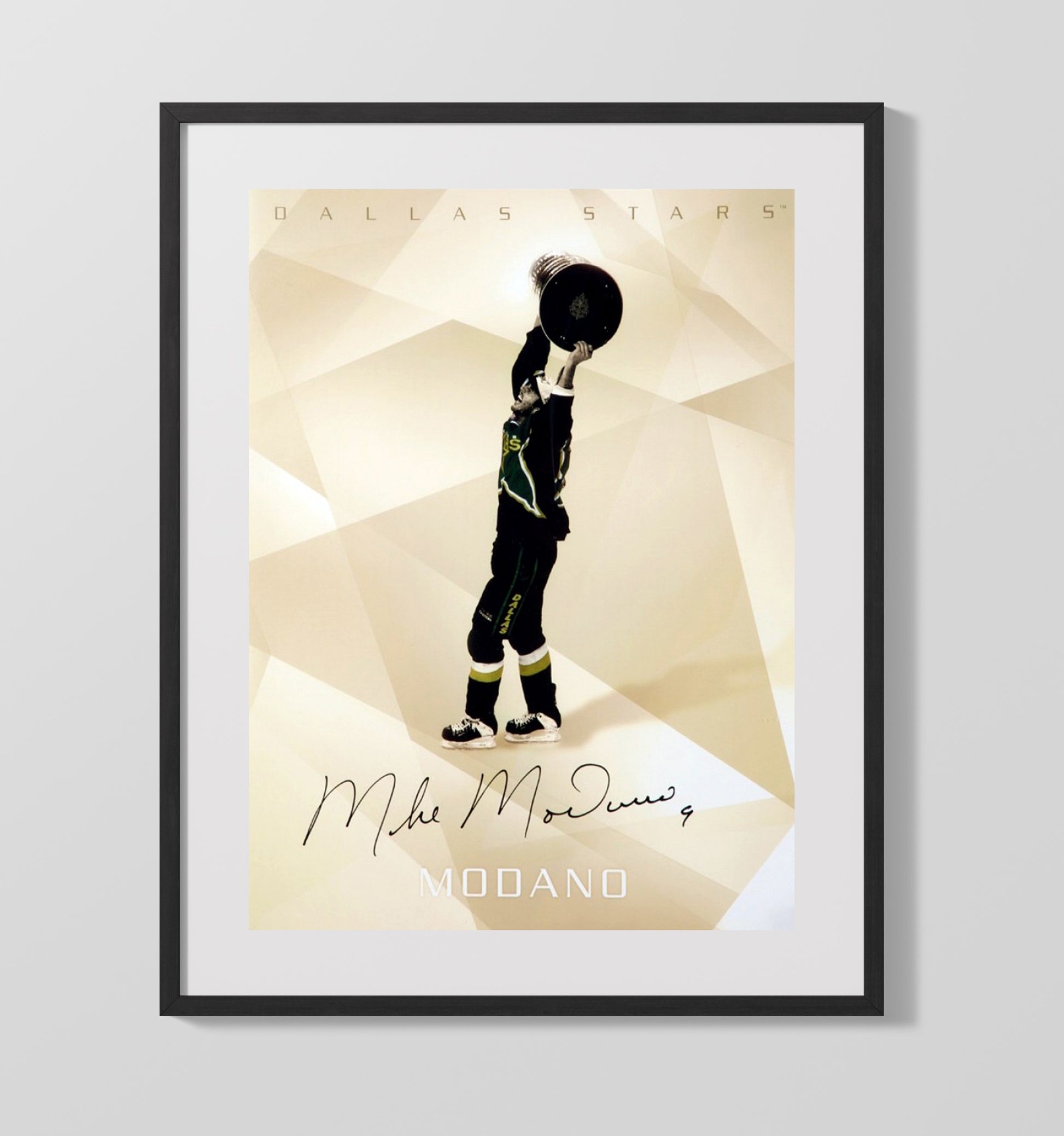 Mike Modano - Dallas Hockey 1999 Stanley Cup Champion Tribute Hockey Wall Art - hockey wall art print