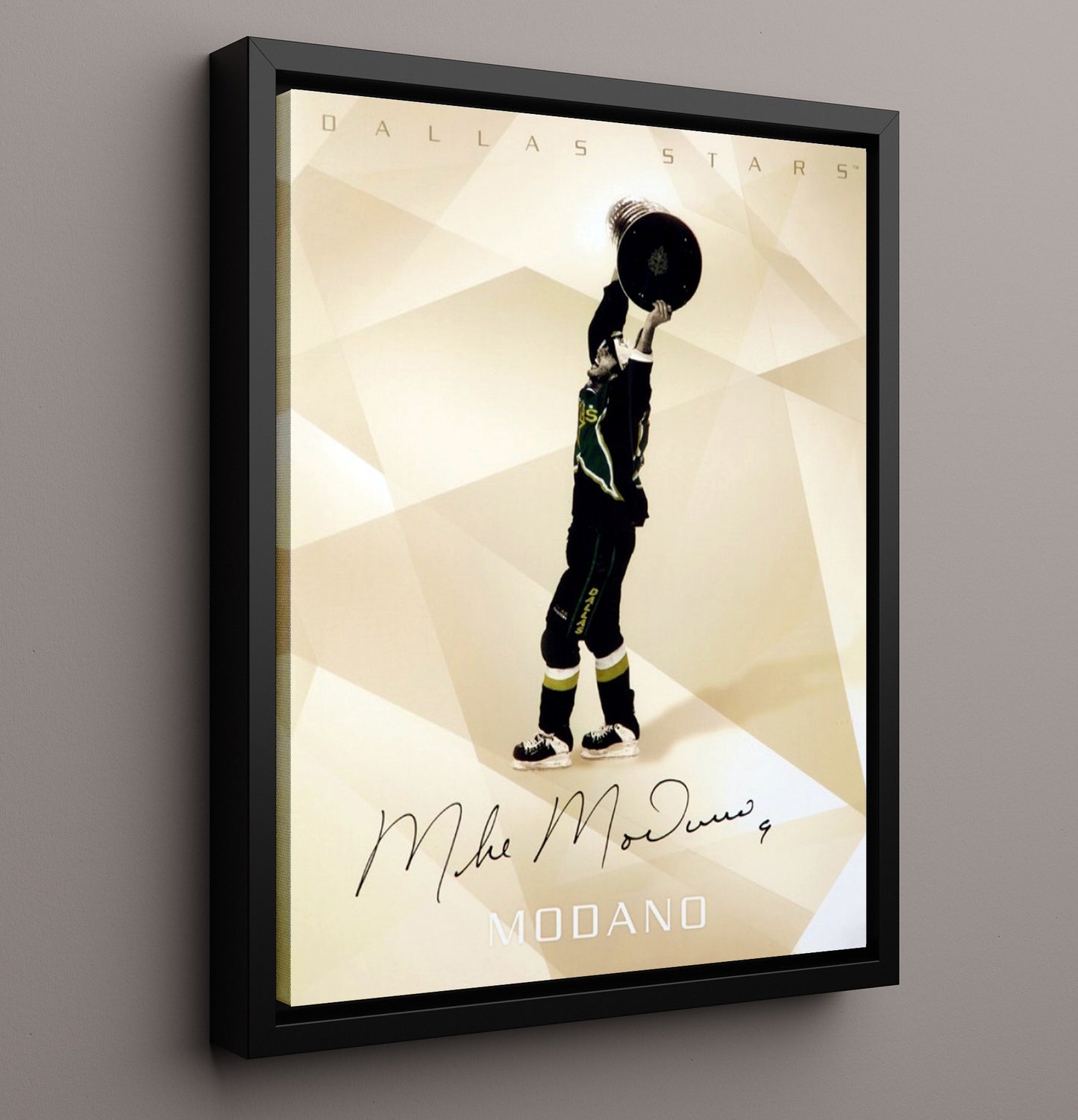 Mike Modano - Dallas Hockey 1999 Stanley Cup Champion Tribute Hockey Wall Art - hockey wall art print