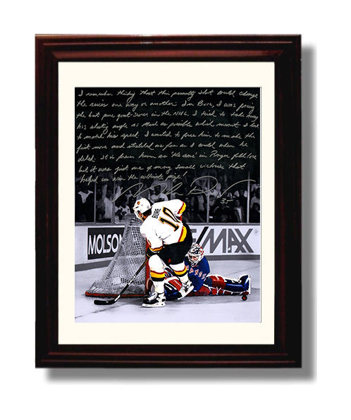 Mike Richter - New York Hockey 1994 Stanley Cup First Move Save Hockey Wall Art - hockey wall art print