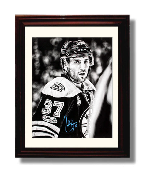 Patrice Bergeron - Boston Hockey Captain Portrait Hockey Wall Art - hockey wall art print