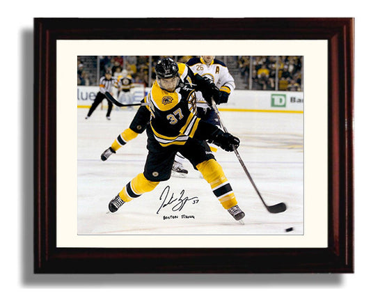 Patrice Bergeron - Boston Hockey Slapshot Action Hockey Wall Art - hockey wall art print