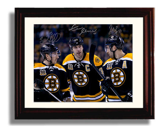 Patrice Bergeron Brad Marchand Zdeno Chara - Boston Hockey Captain Line Portrait Hockey Wall Art - hockey wall art print