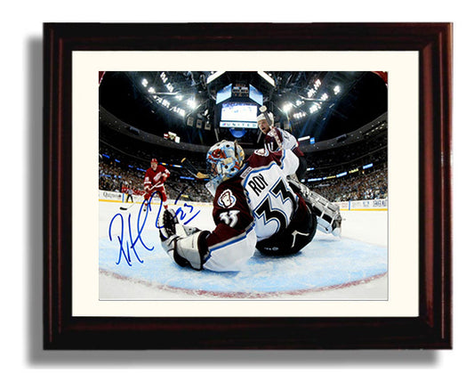 Patrick Roy - Colorado Hockey Goalie Save Attempt Hockey Wall Art - hockey wall art print