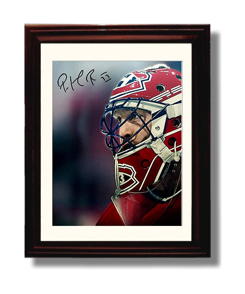 Patrick Roy - Montreal Hockey Goalie Mask Close-Up Spotlight Hockey Wall Art - hockey wall art print