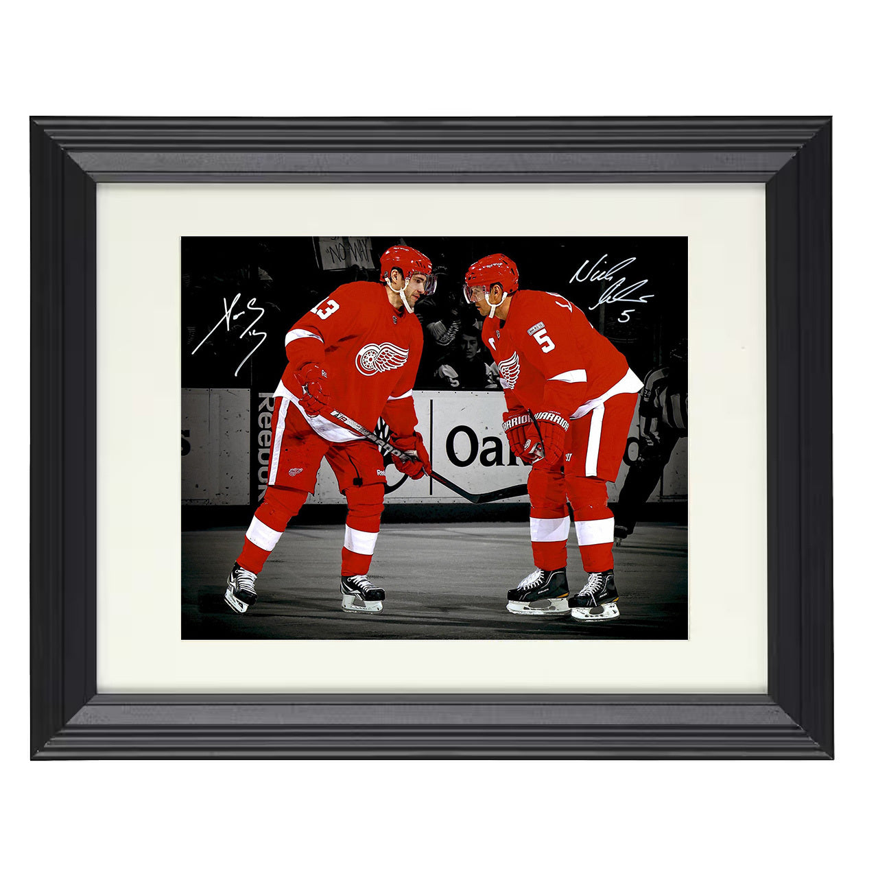 Pavel Datsyuk and Nicklas Lidstrom – Detroit Teammates 8x10 matted black framed hockey wall art