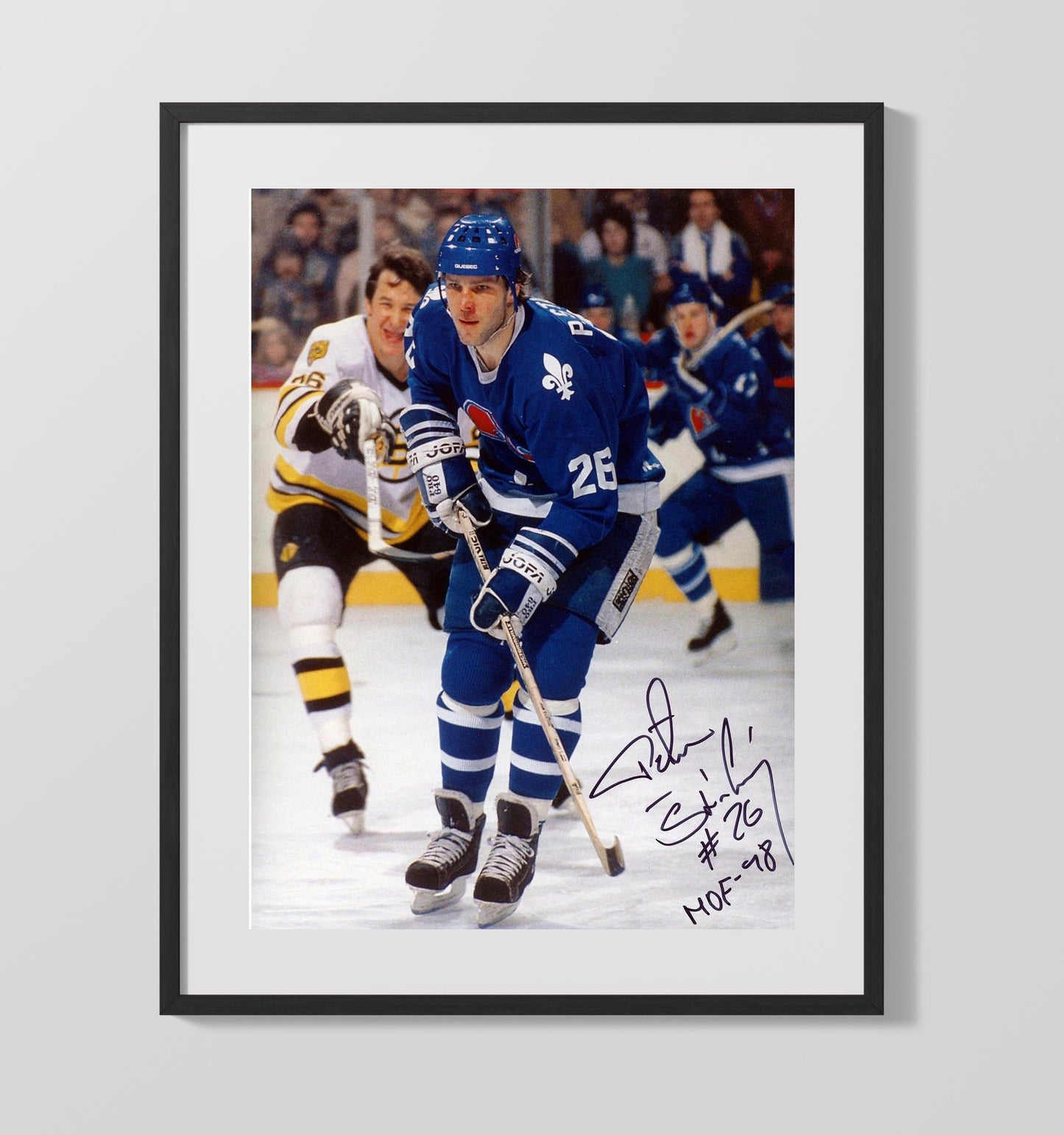 Peter Stastny - Quebec Hockey Skating Action Hockey Wall Art - hockey wall art print