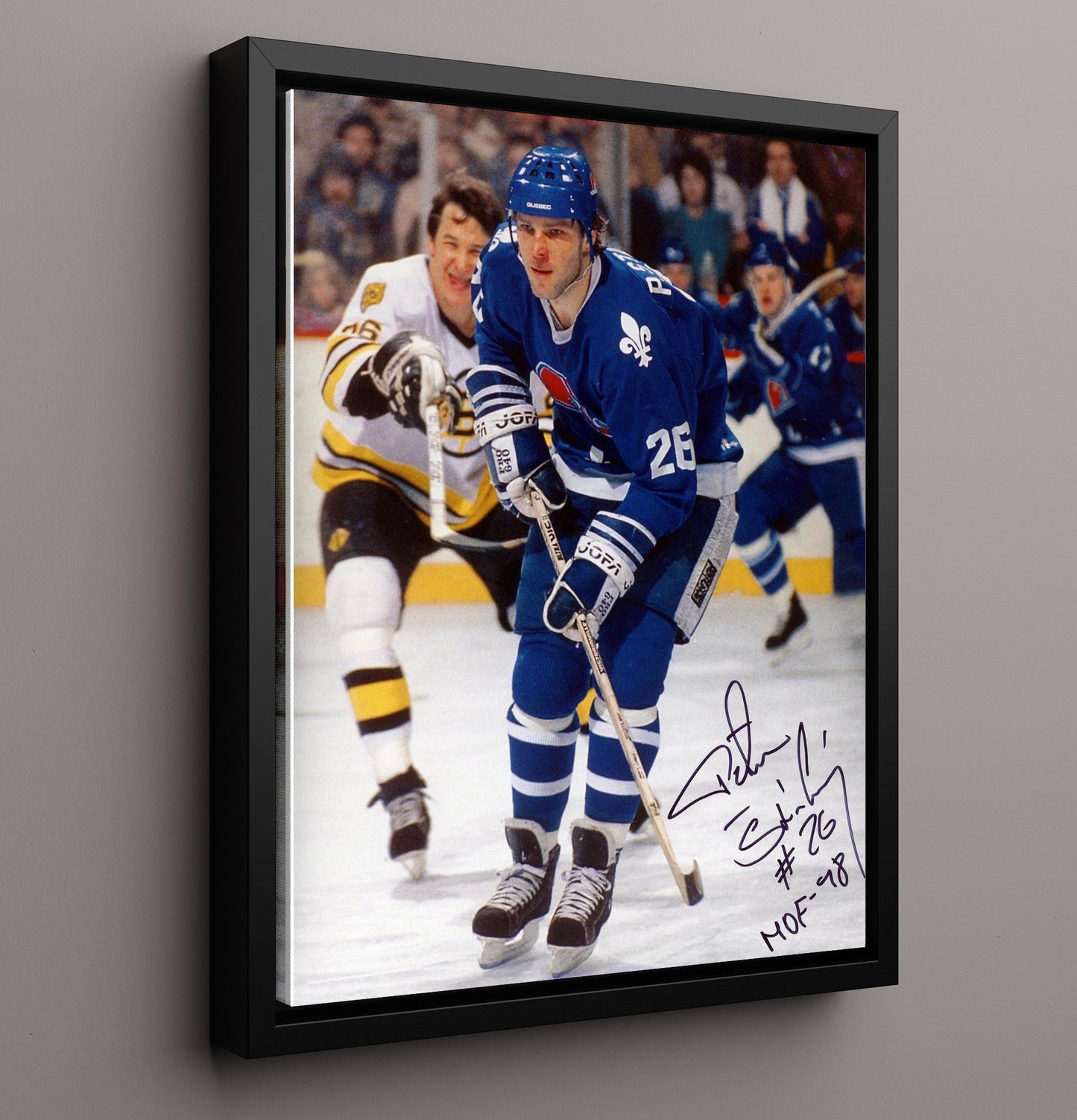Peter Stastny - Quebec Hockey Skating Action Hockey Wall Art - hockey wall art print