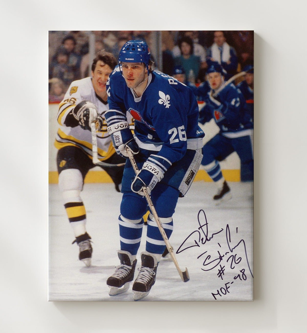 Peter Stastny - Quebec Hockey Skating Action Hockey Wall Art - hockey wall art print