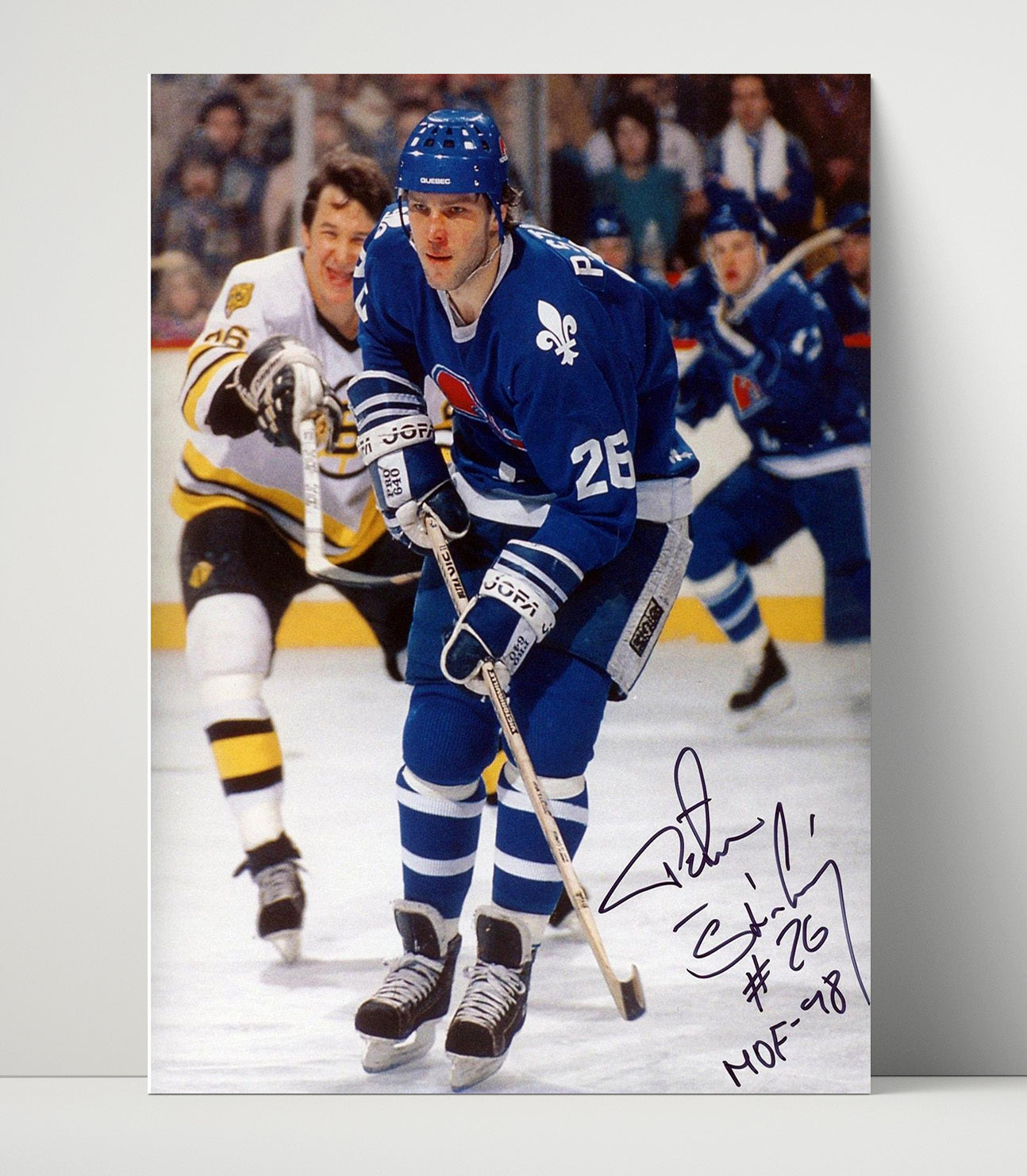 Peter Stastny - Quebec Hockey Skating Action Hockey Wall Art - hockey wall art print