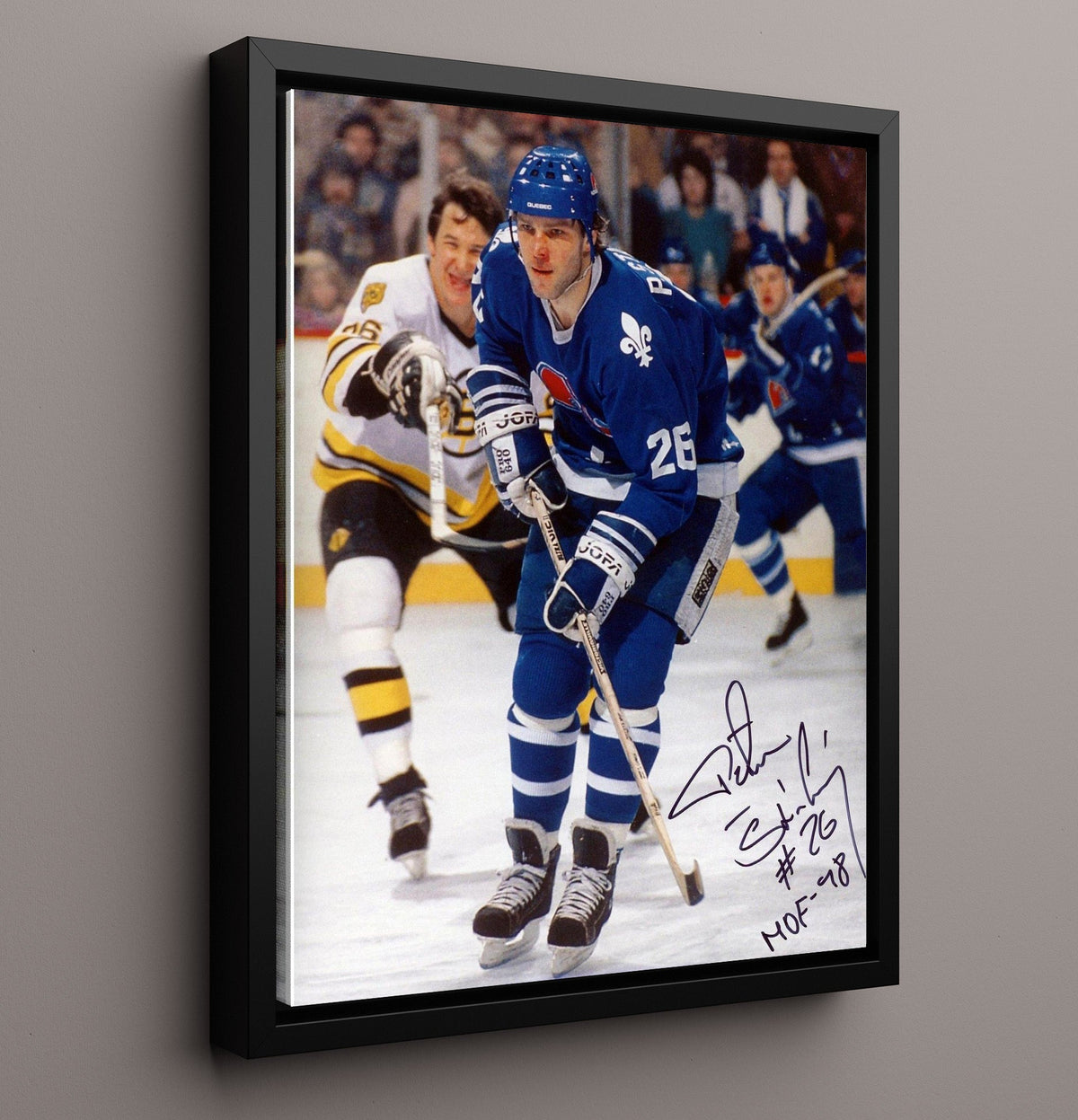 Peter Stastny - Quebec Hockey Skating Action Hockey Wall Art - hockey wall art print