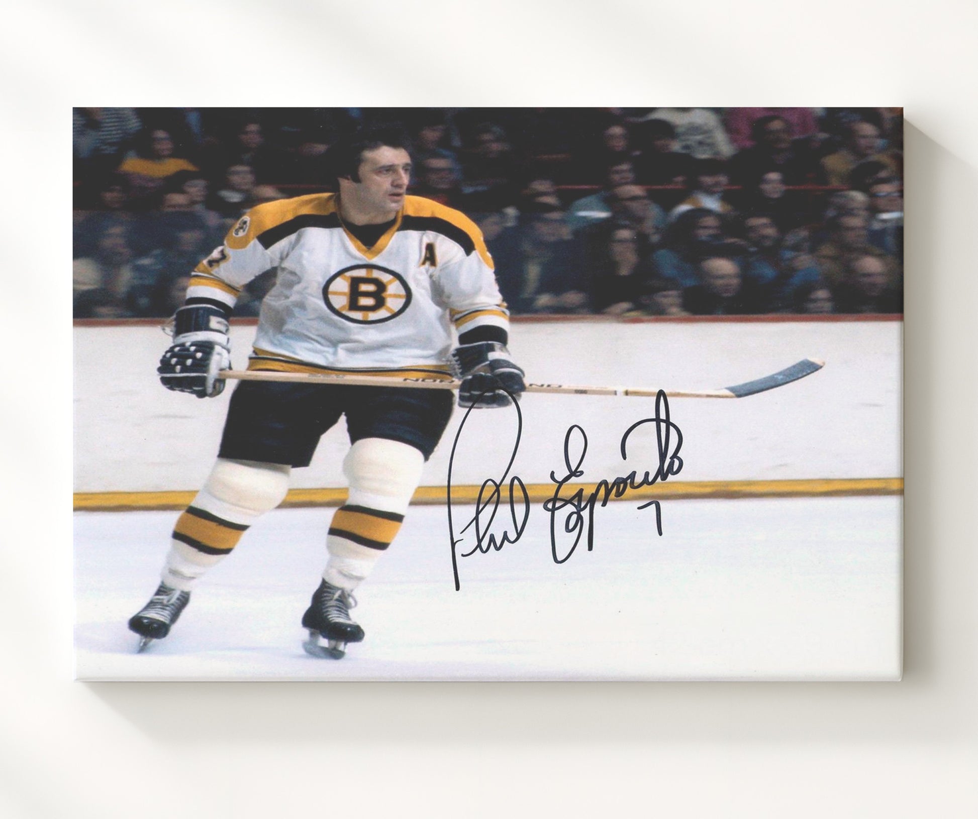Phil Esposito - Boston Hockey Skating Action Hockey Wall Art - hockey wall art print