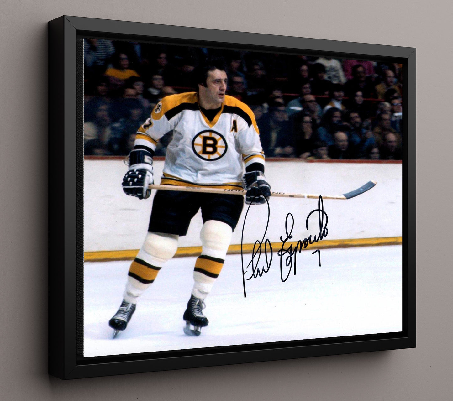 Phil Esposito - Boston Hockey Skating Action Hockey Wall Art - hockey wall art print