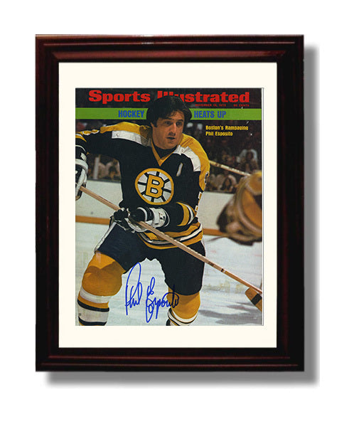 Phil Esposito - Boston Hockey Skating Action 1973 Si Cover Hockey Wall Art - hockey wall art print