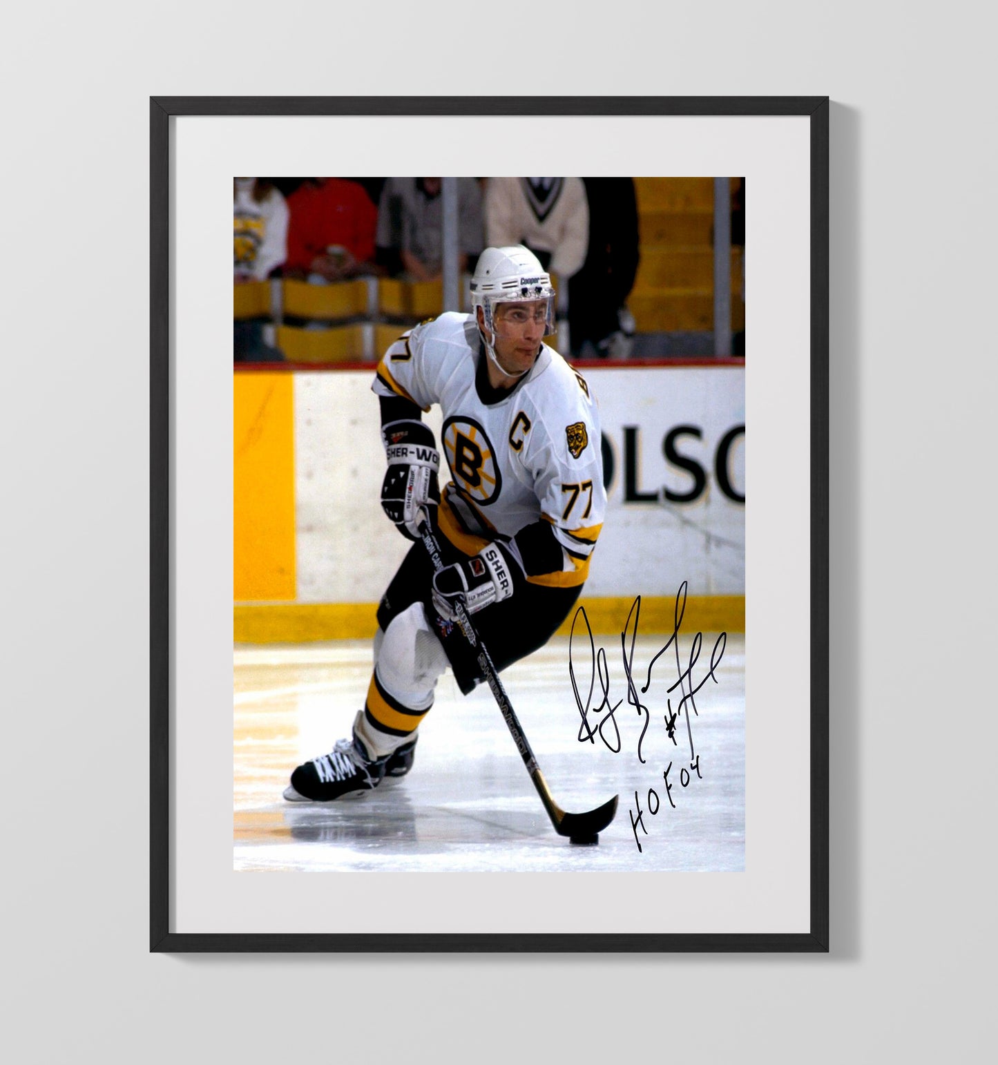 Ray Bourque - Boston Hockey Captain Blue Line Control Hockey Wall Art - hockey wall art print