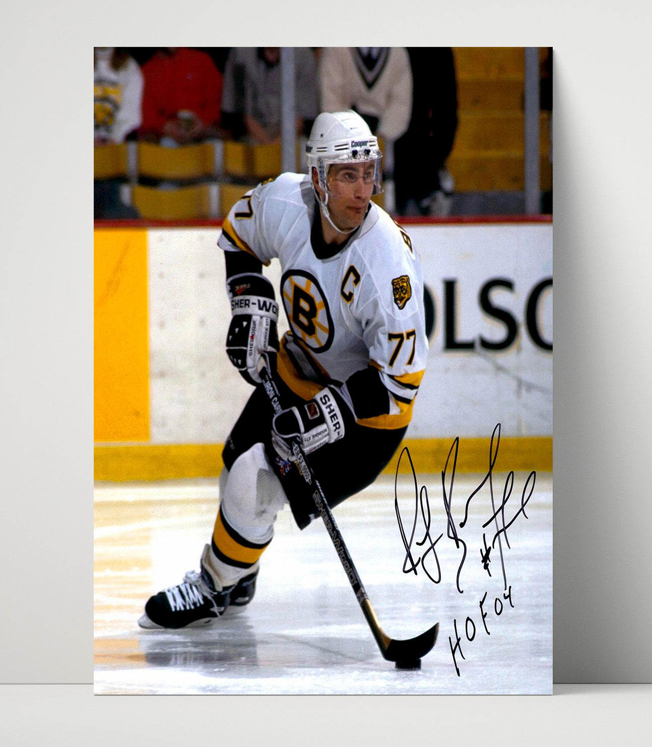 Ray Bourque - Boston Hockey Captain Blue Line Control Hockey Wall Art - hockey wall art print