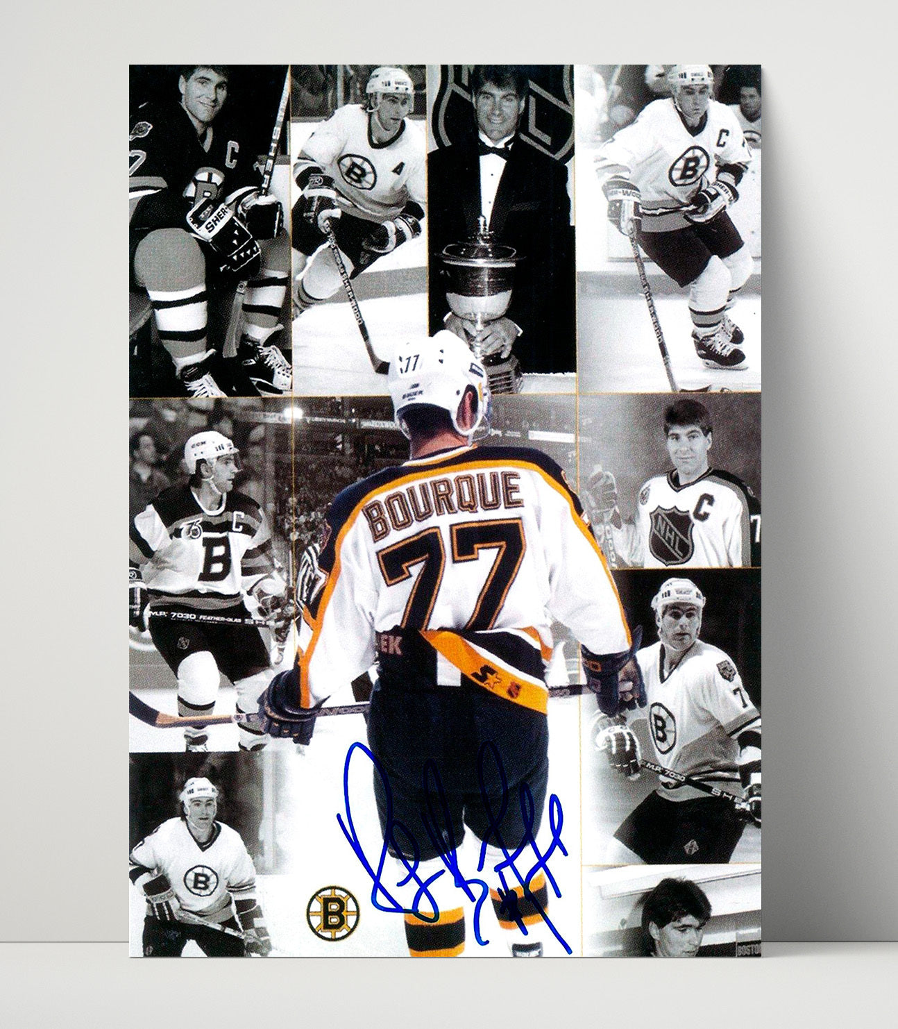 Ray Bourque - Boston Hockey Hall of Fame Defenseman Tribute Hockey Wall Art - hockey wall art print