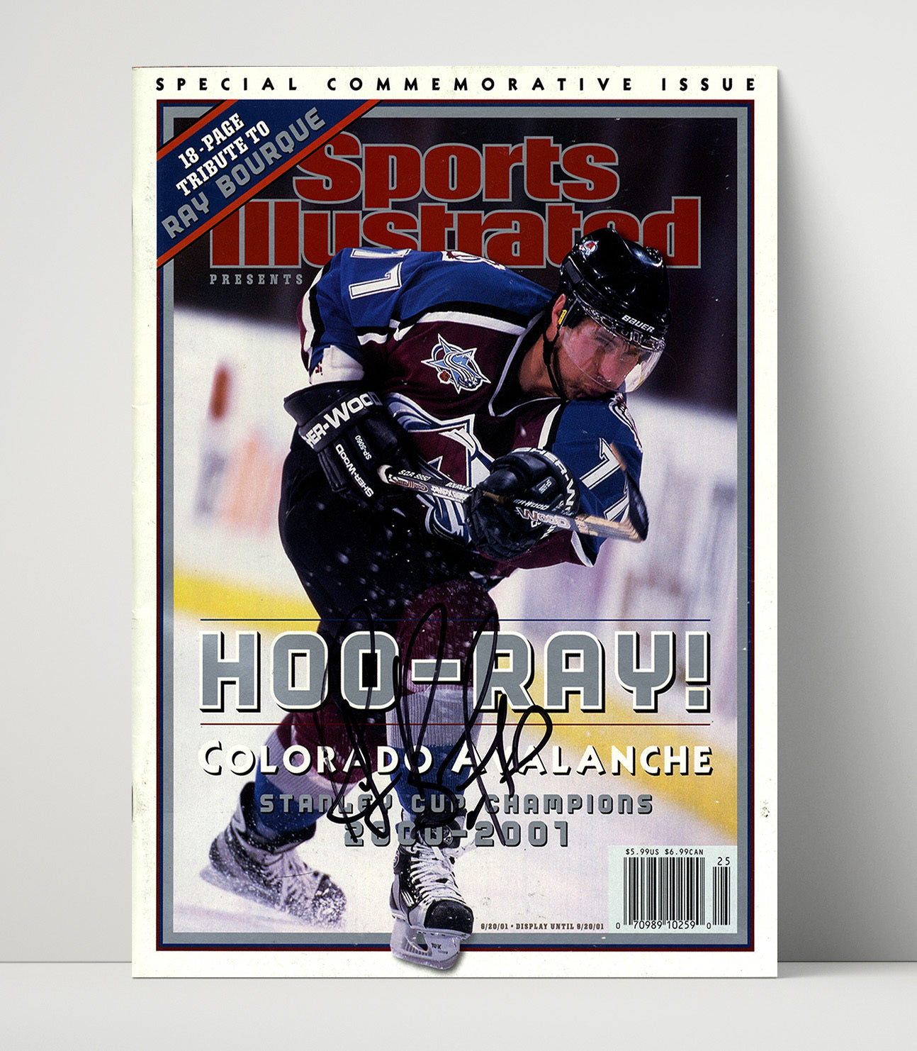 Ray Bourque - Colorado Hockey 2001 Stanley Cup At Last Celebration Hockey Wall Art - hockey wall art print