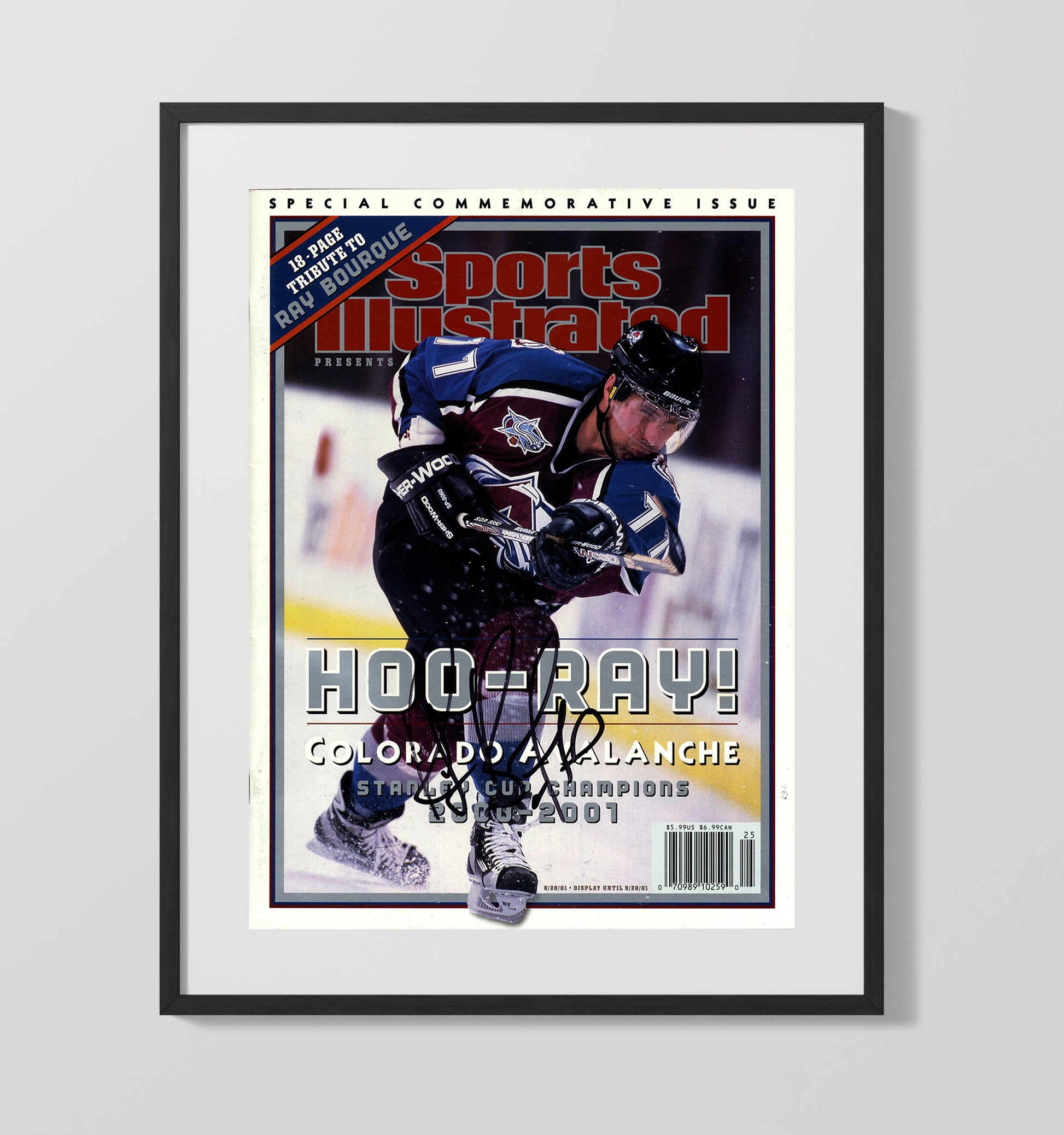 Ray Bourque - Colorado Hockey 2001 Stanley Cup At Last Celebration Hockey Wall Art - hockey wall art print