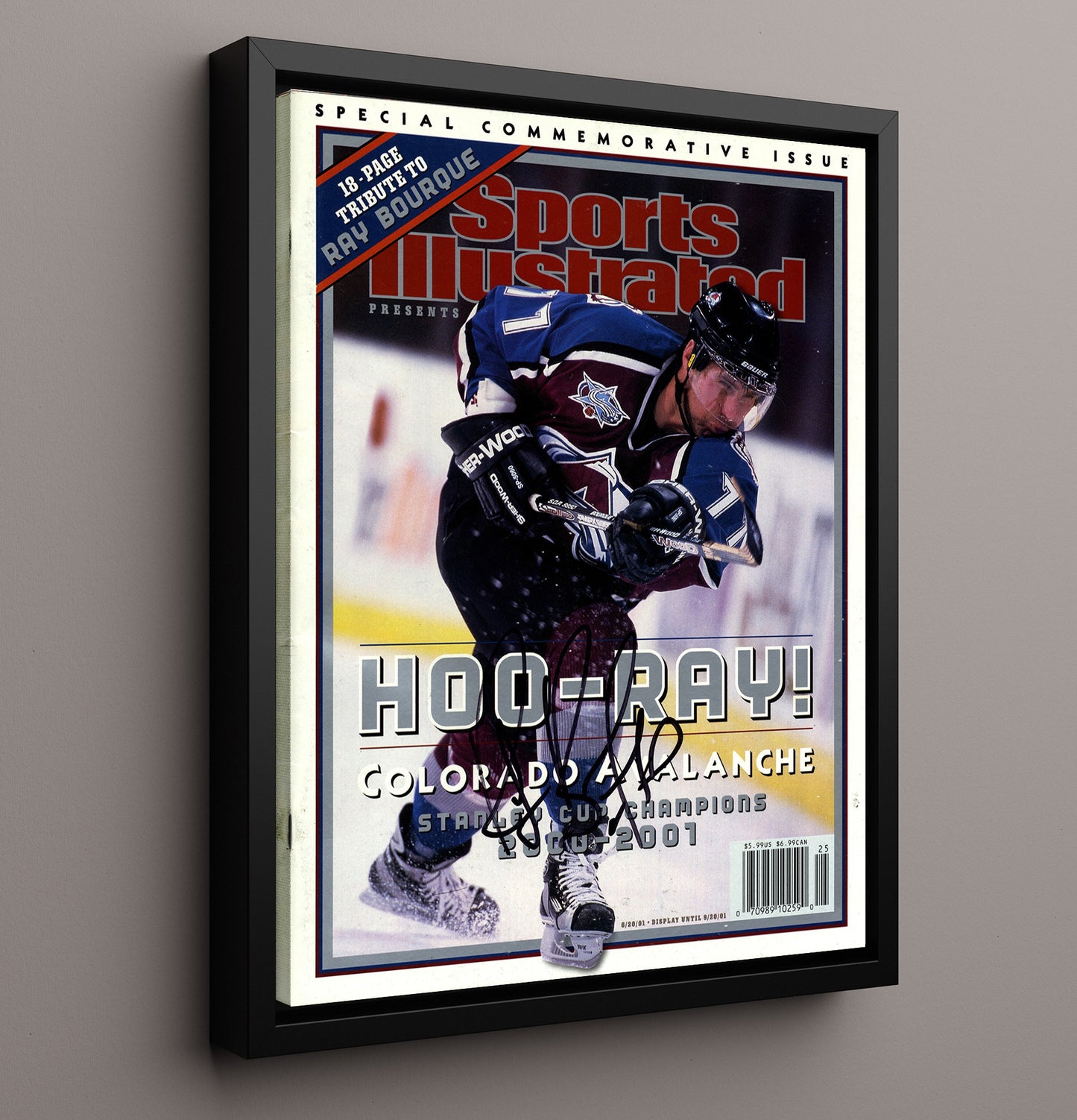 Ray Bourque - Colorado Hockey 2001 Stanley Cup At Last Celebration Hockey Wall Art - hockey wall art print