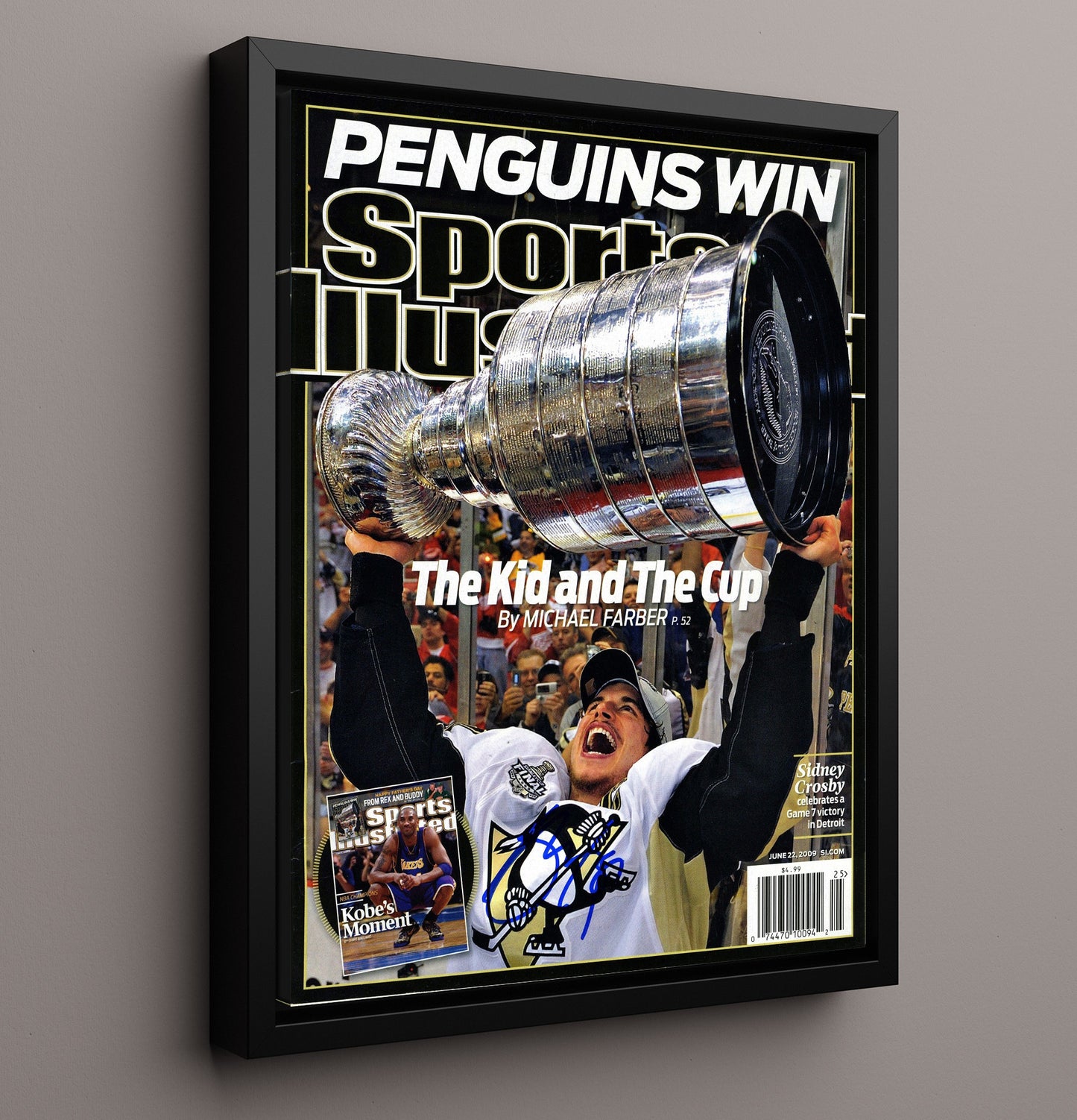 Sidney Crosby - Pittsburgh Hockey 2009 Si Cover Kid and the Cup Hockey Wall Art - hockey wall art print