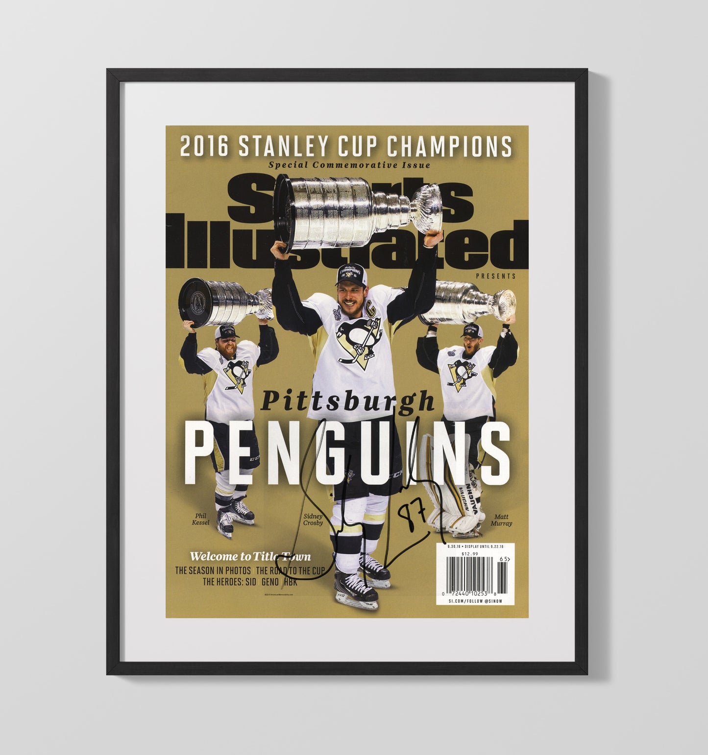Sidney Crosby - Pittsburgh Hockey 2016 Si Stanley Cup Champions Cover Hockey Wall Art - hockey wall art print
