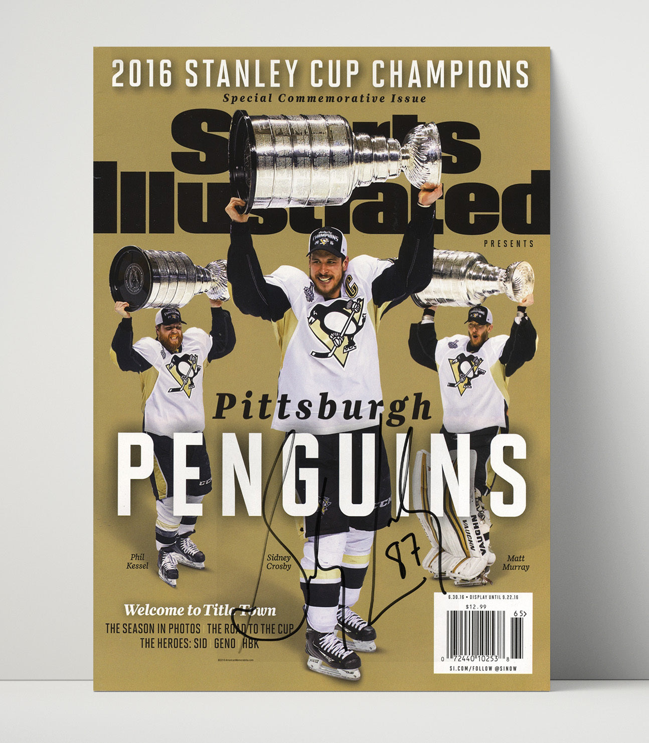 Sidney Crosby - Pittsburgh Hockey 2016 Si Stanley Cup Champions Cover Hockey Wall Art - hockey wall art print