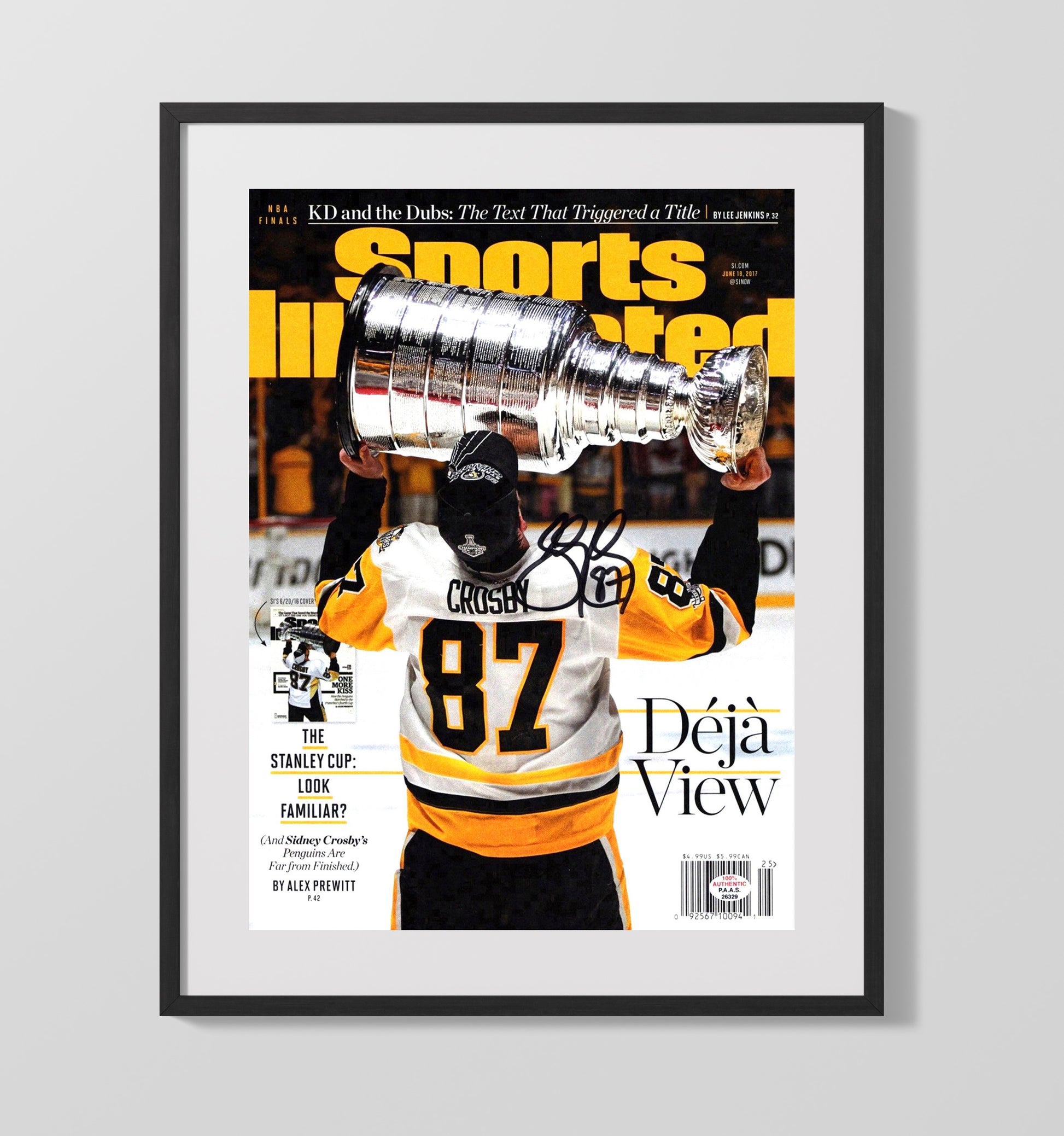 Sidney Crosby - Pittsburgh Hockey 2017 Si Stanley Cup Deja View Cover Hockey Wall Art - hockey wall art print