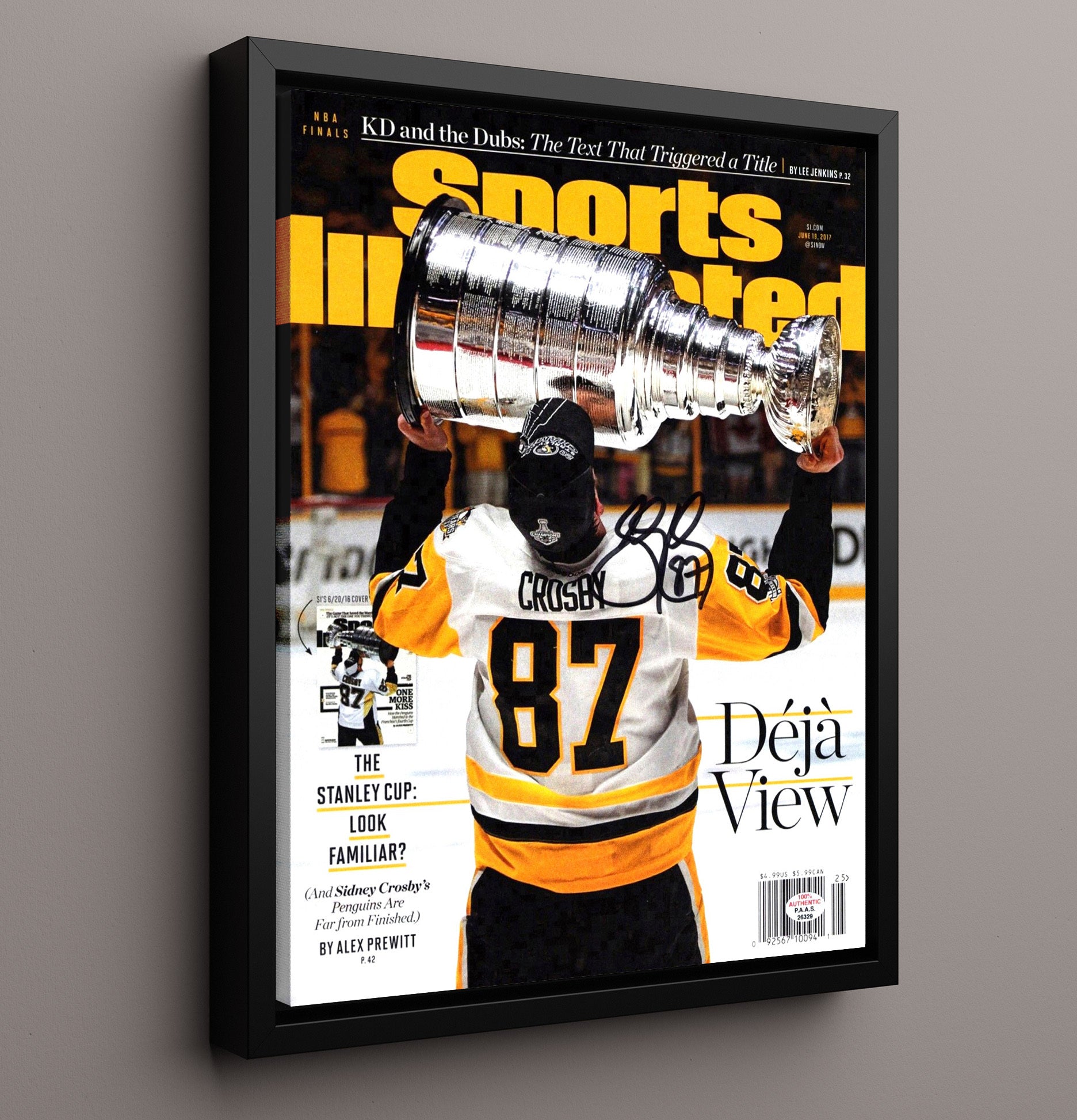 Sidney Crosby - Pittsburgh Hockey 2017 Si Stanley Cup Deja View Cover Hockey Wall Art - hockey wall art print