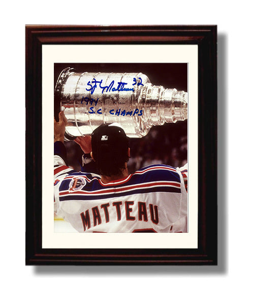 Stefan Matteau - Rangers Cup Clincher Moment Hockey Wall Art - hockey wall art print