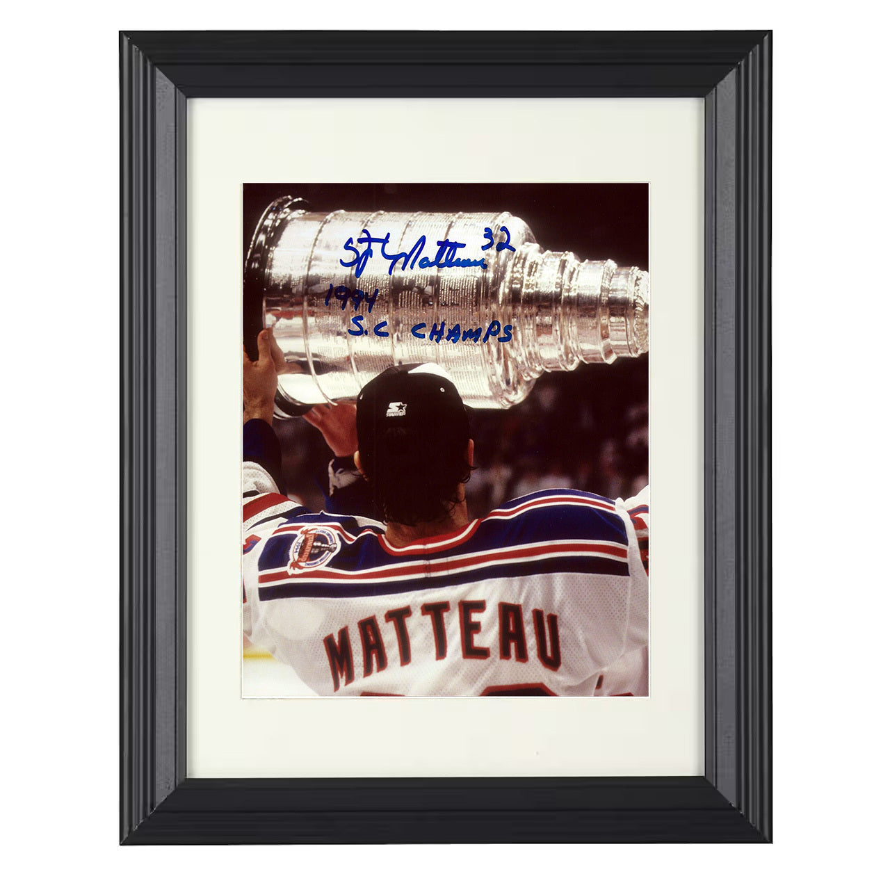Stefan Matteau – Rangers Cup Clincher Moment 8x10 matted black framed hockey wall art